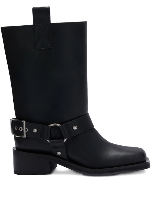 buckle-detail suede boots