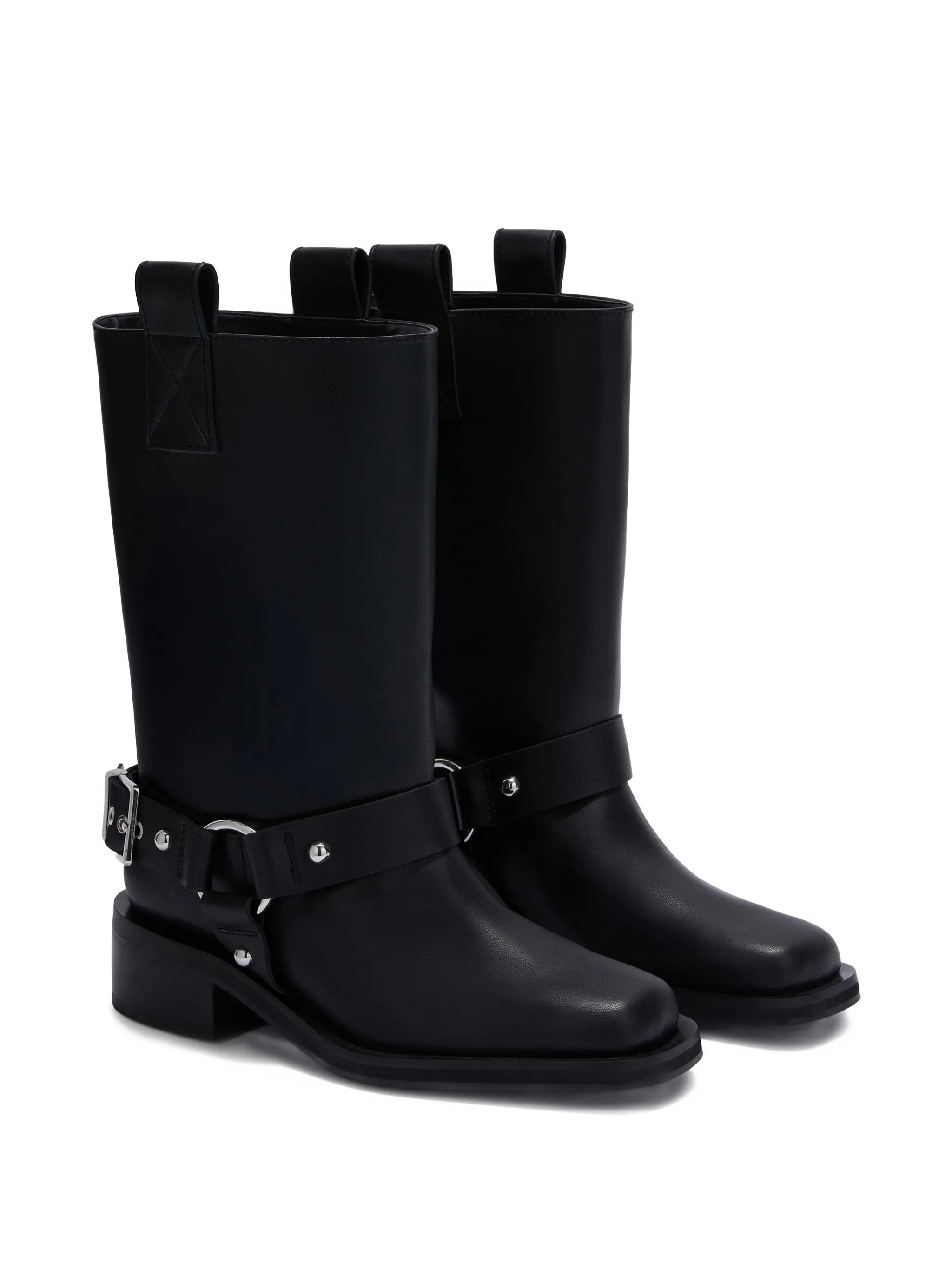 buckle-detail suede boots