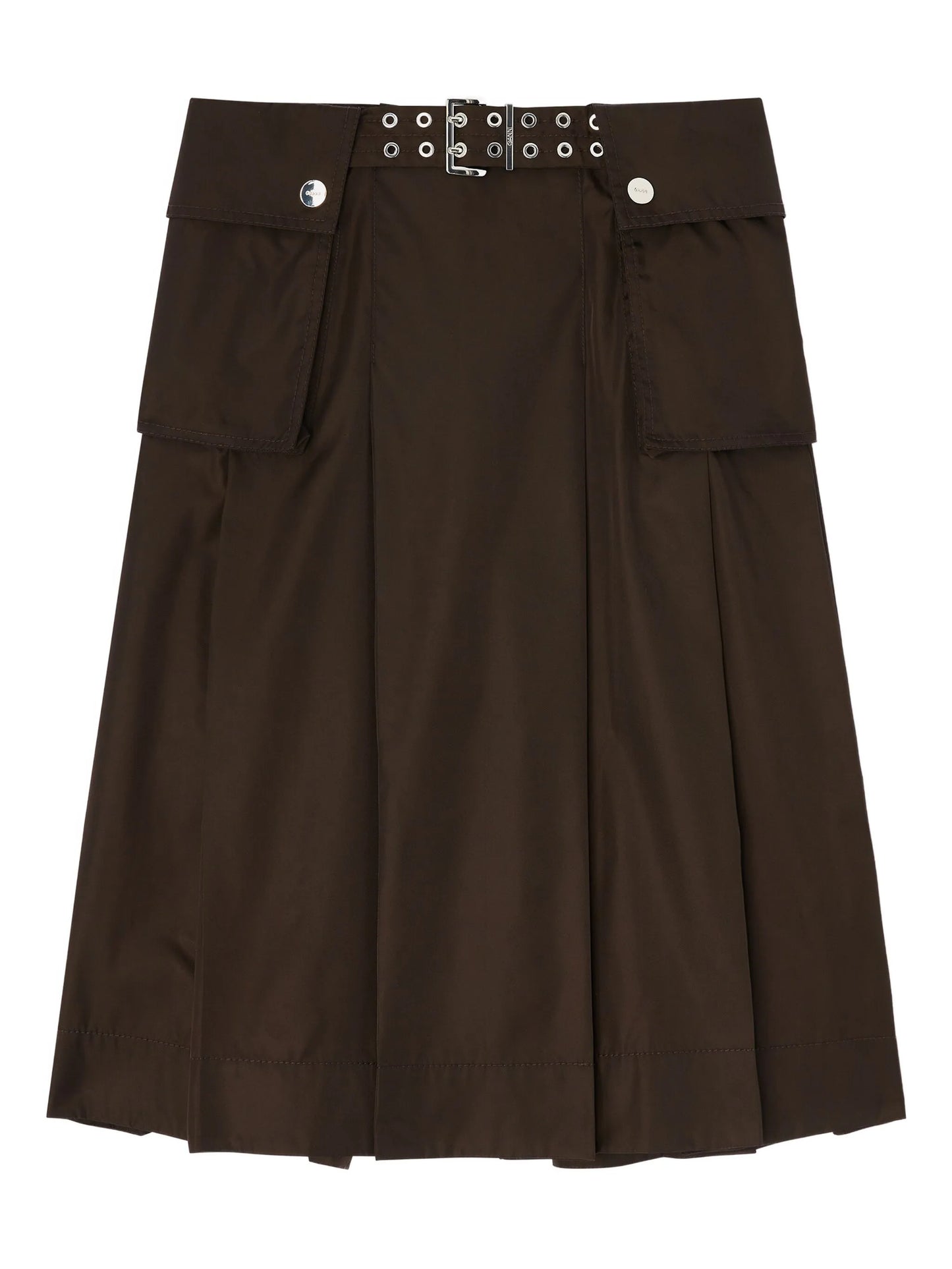 Duchesse nylon pleated skirt