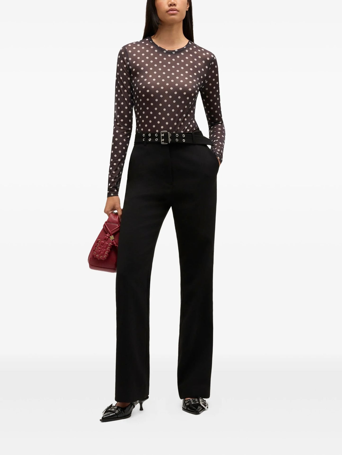 polka-dot top