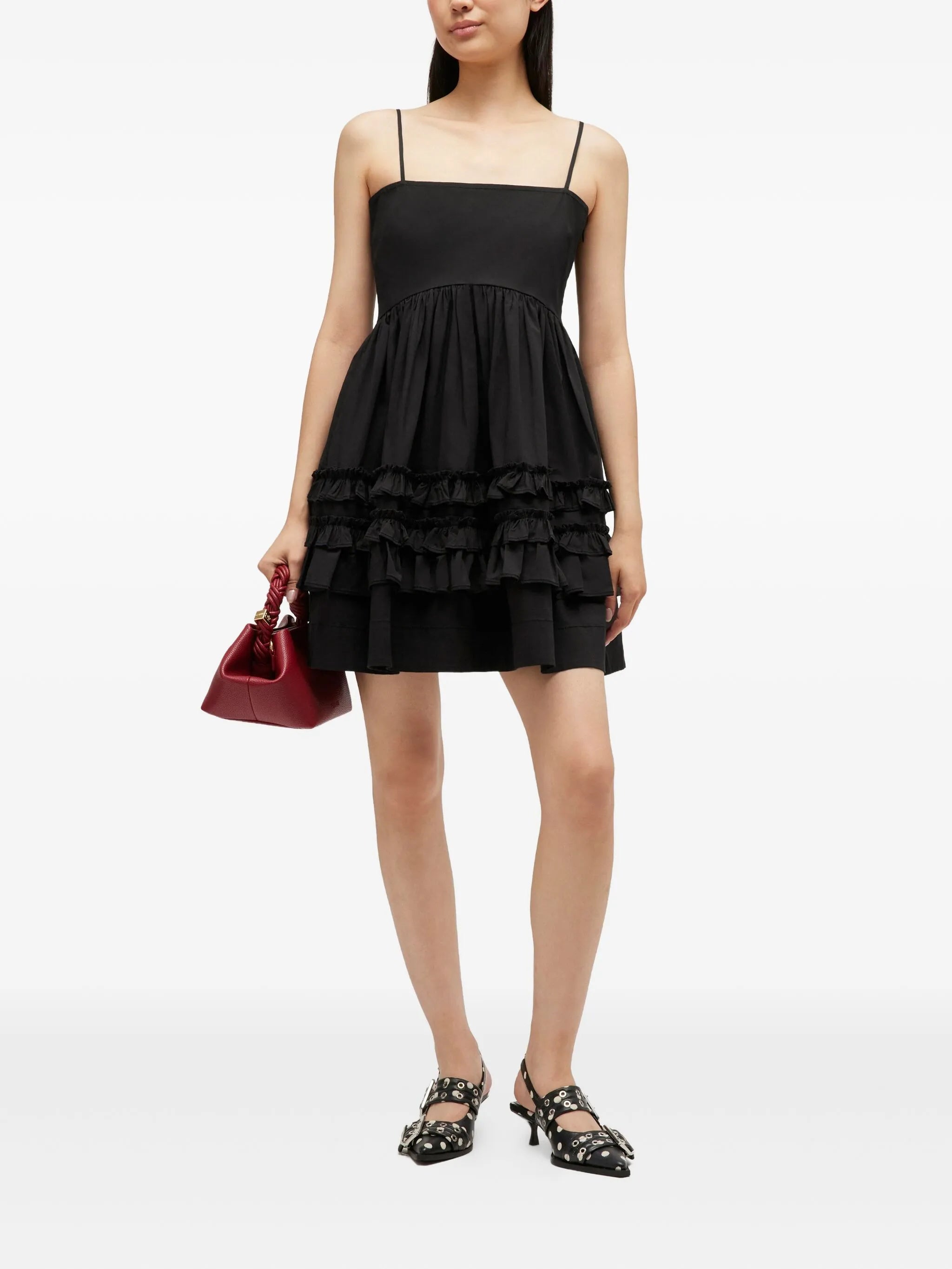ruffled mini dress