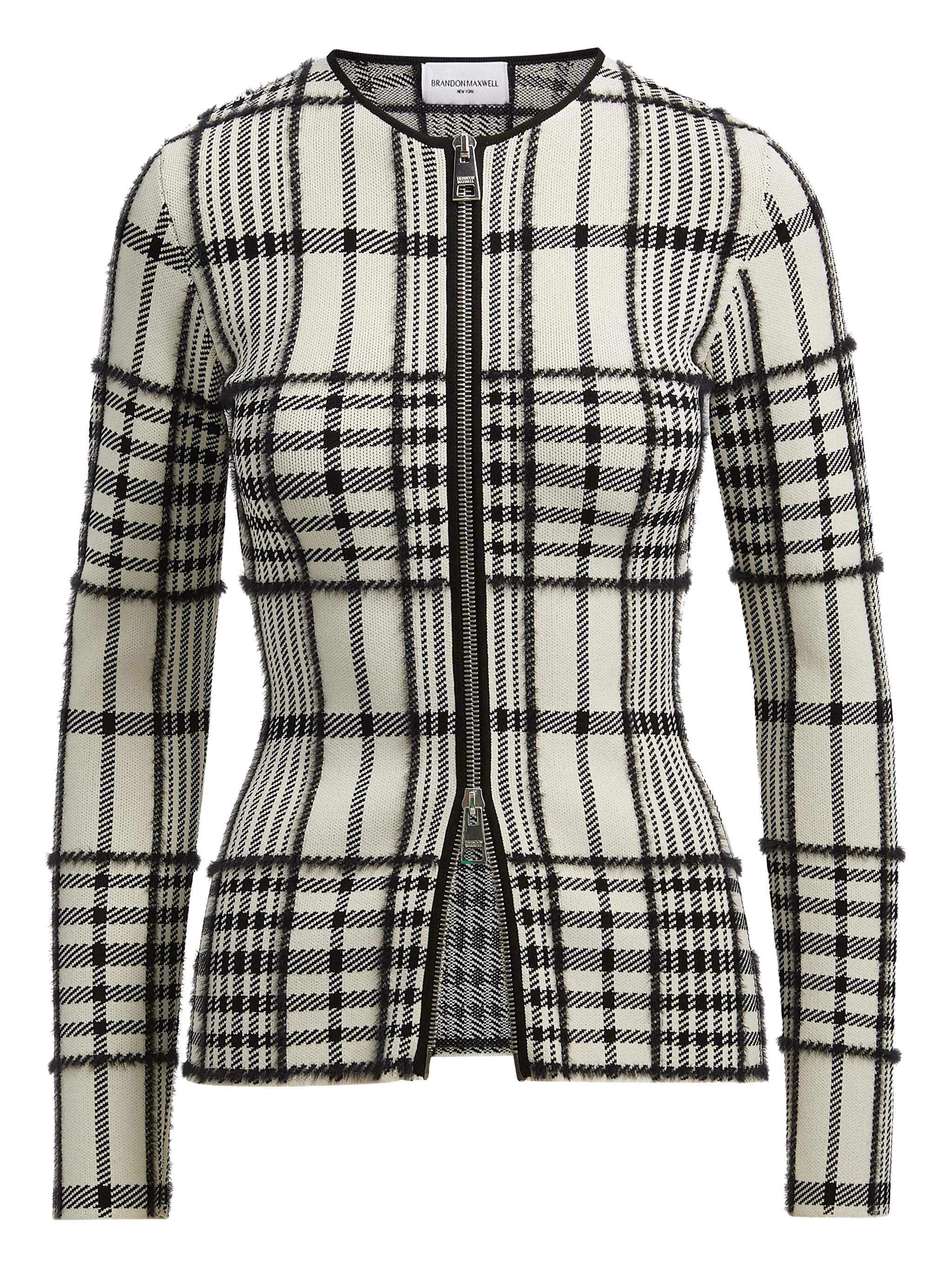 Greer zip-front cardigan