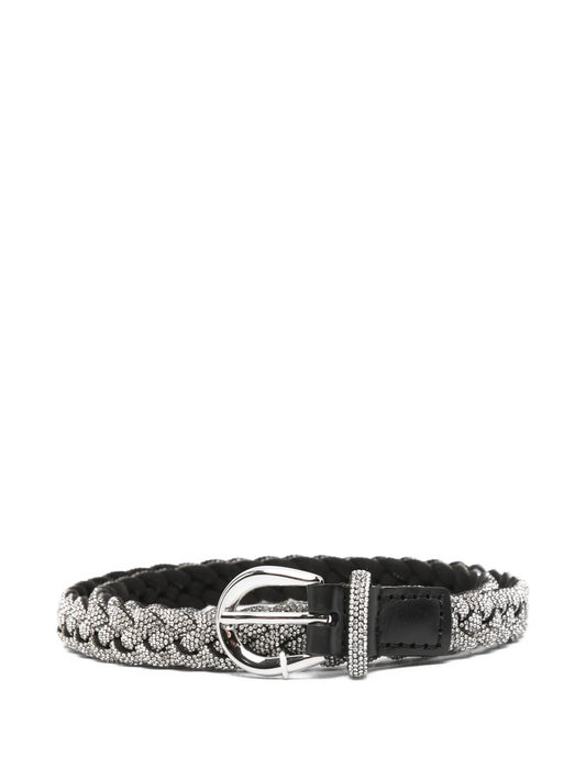 Priscilla rhinestone braided belt