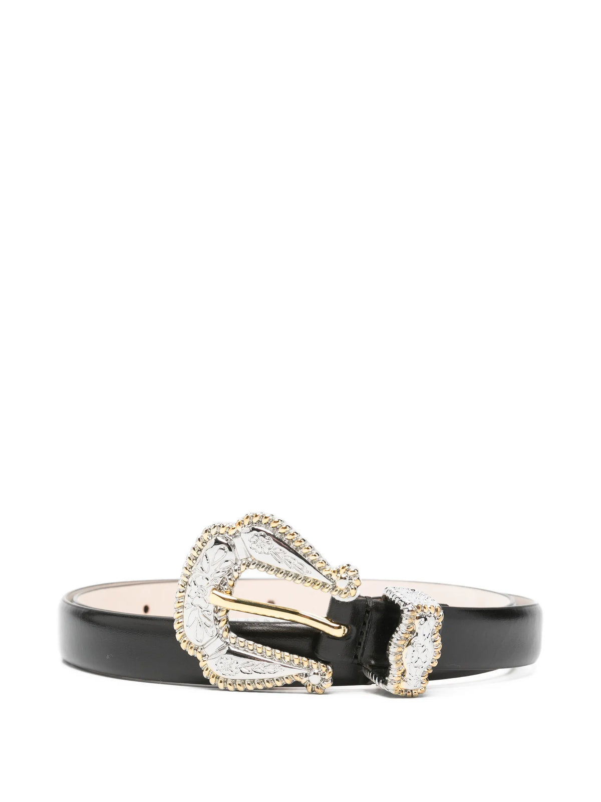 Santo black mixed metal belt