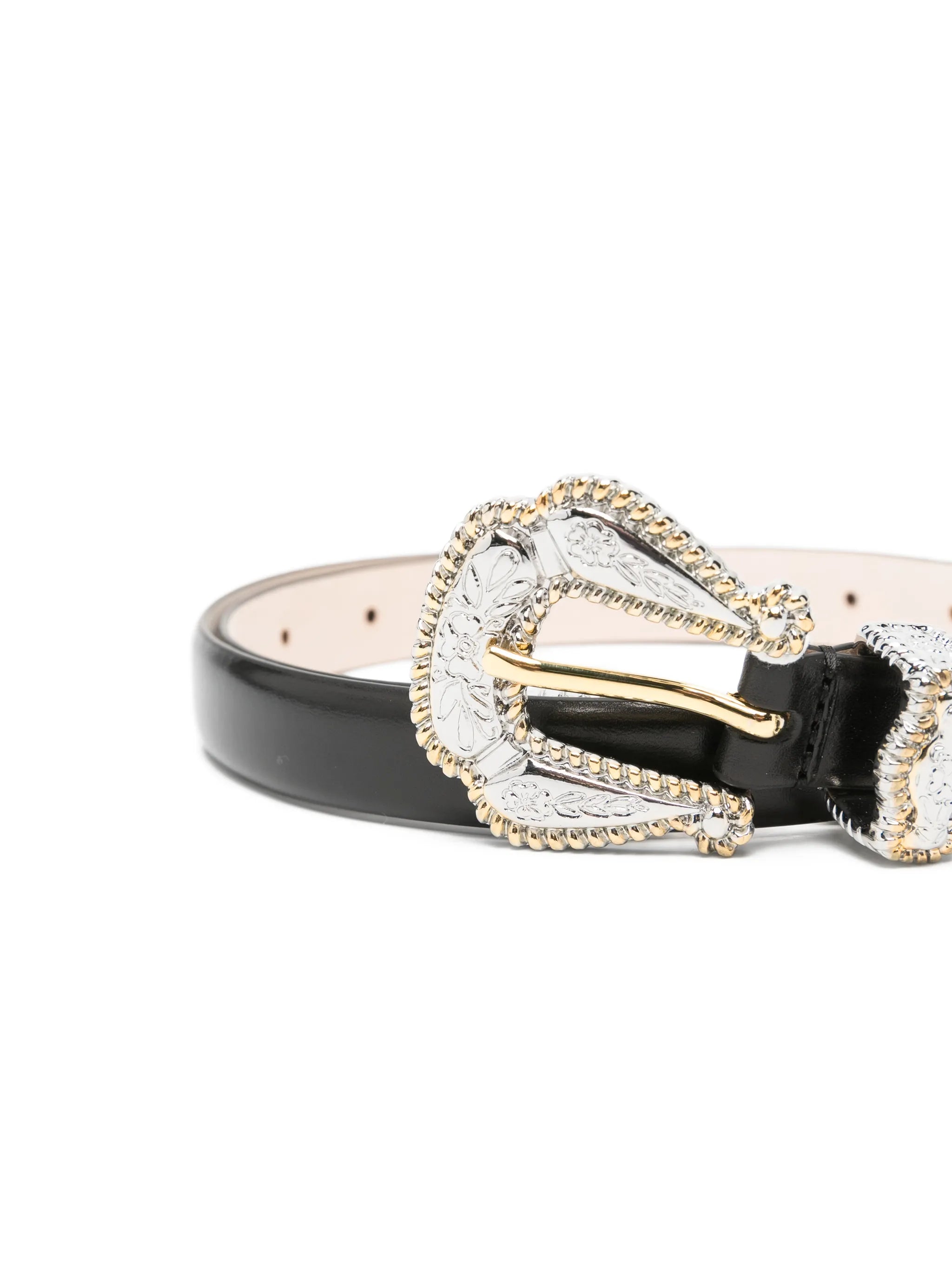 Santo black mixed metal belt