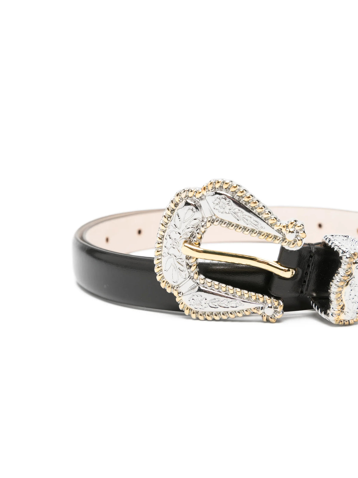 Santo black mixed metal belt