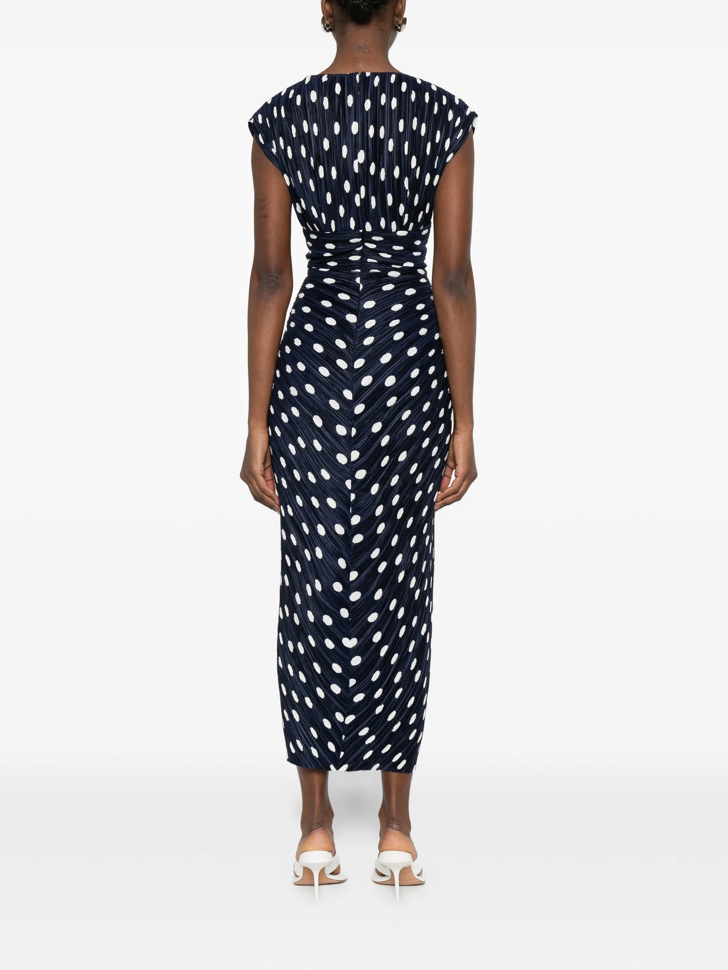 Inaya polka dot-pattern midi dress