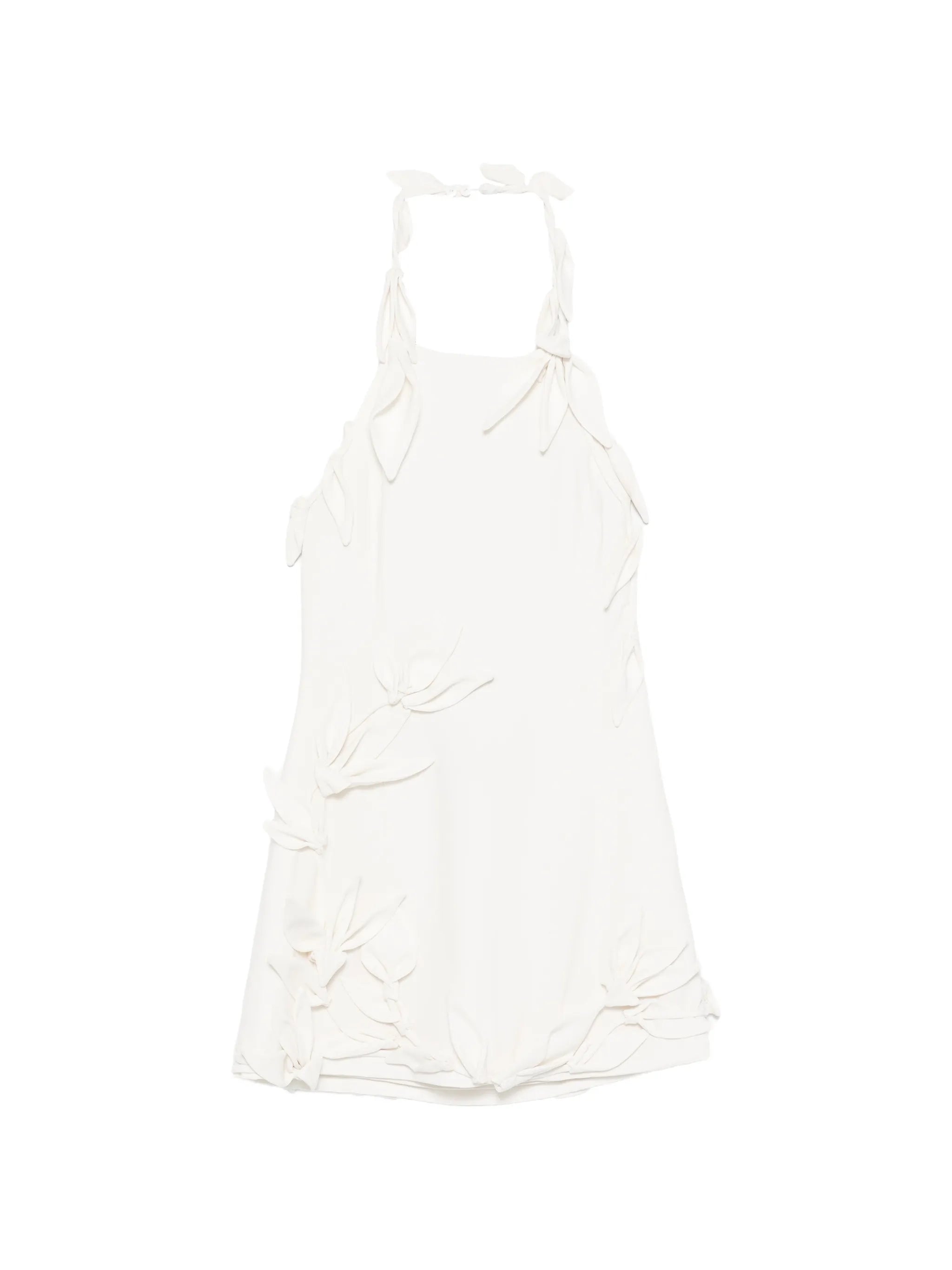 Elliana floral-appliqué mini dress