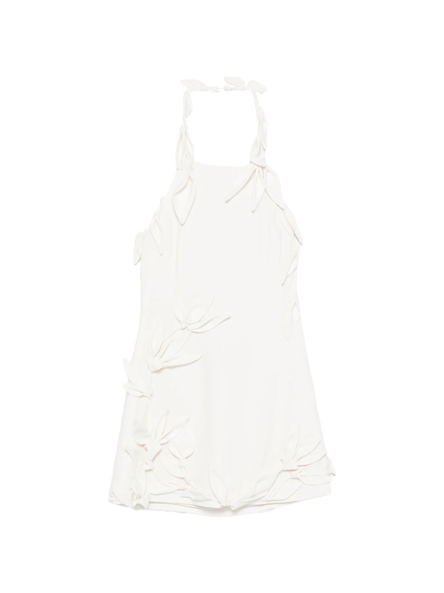 Elliana floral-appliqué mini dress