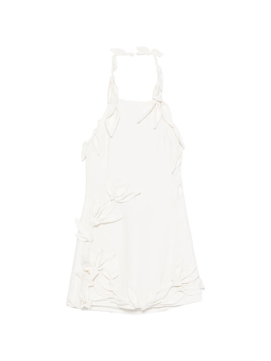 Elliana floral-appliqué mini dress