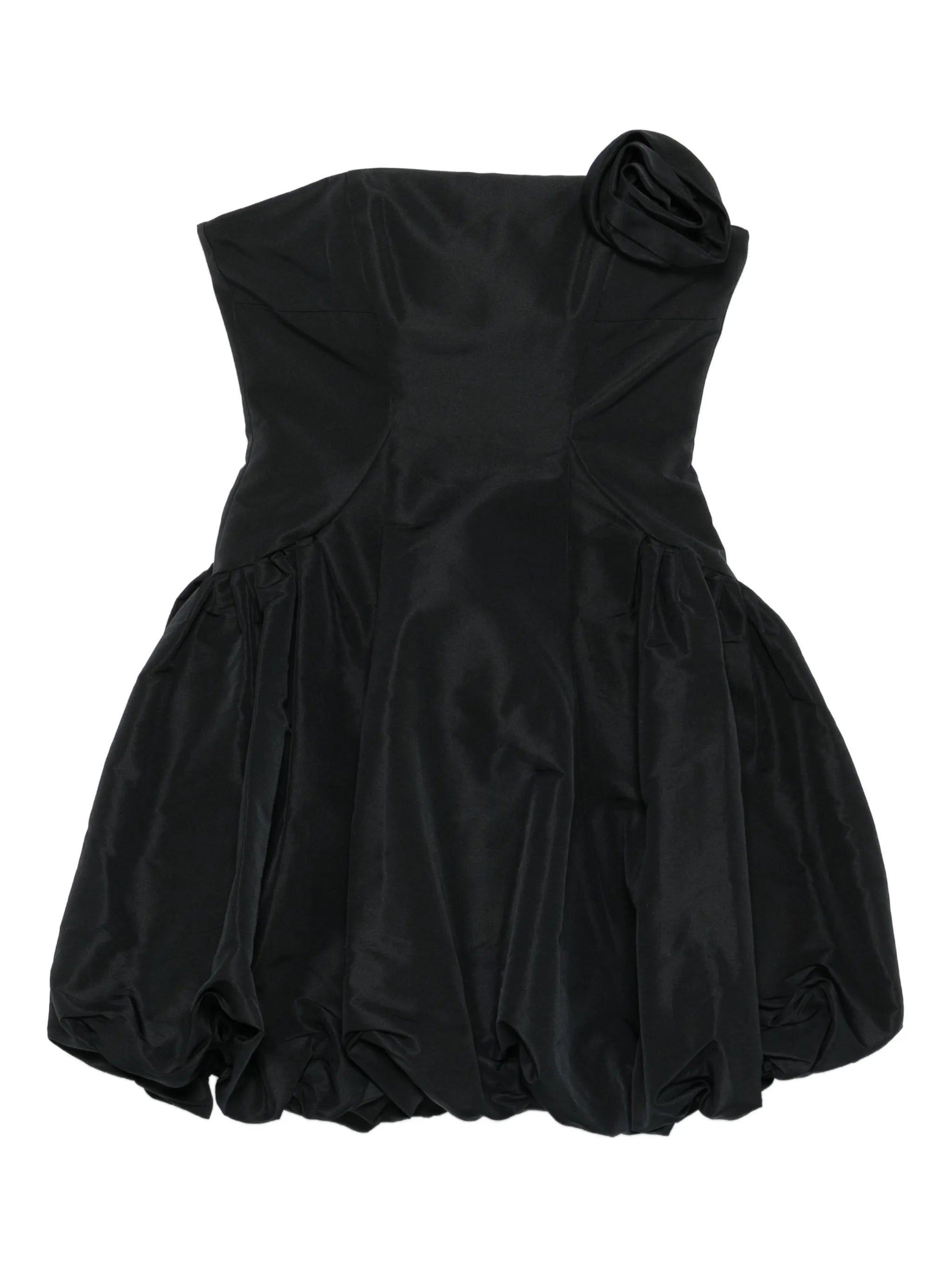 flower strapless mini dress