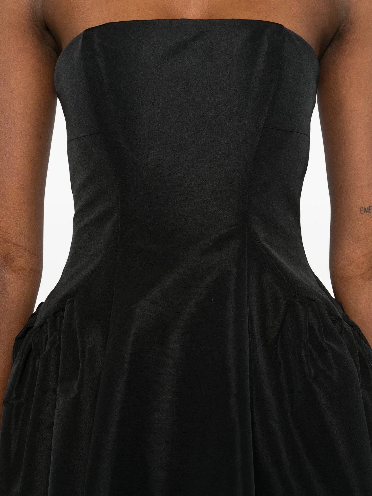 flower strapless mini dress