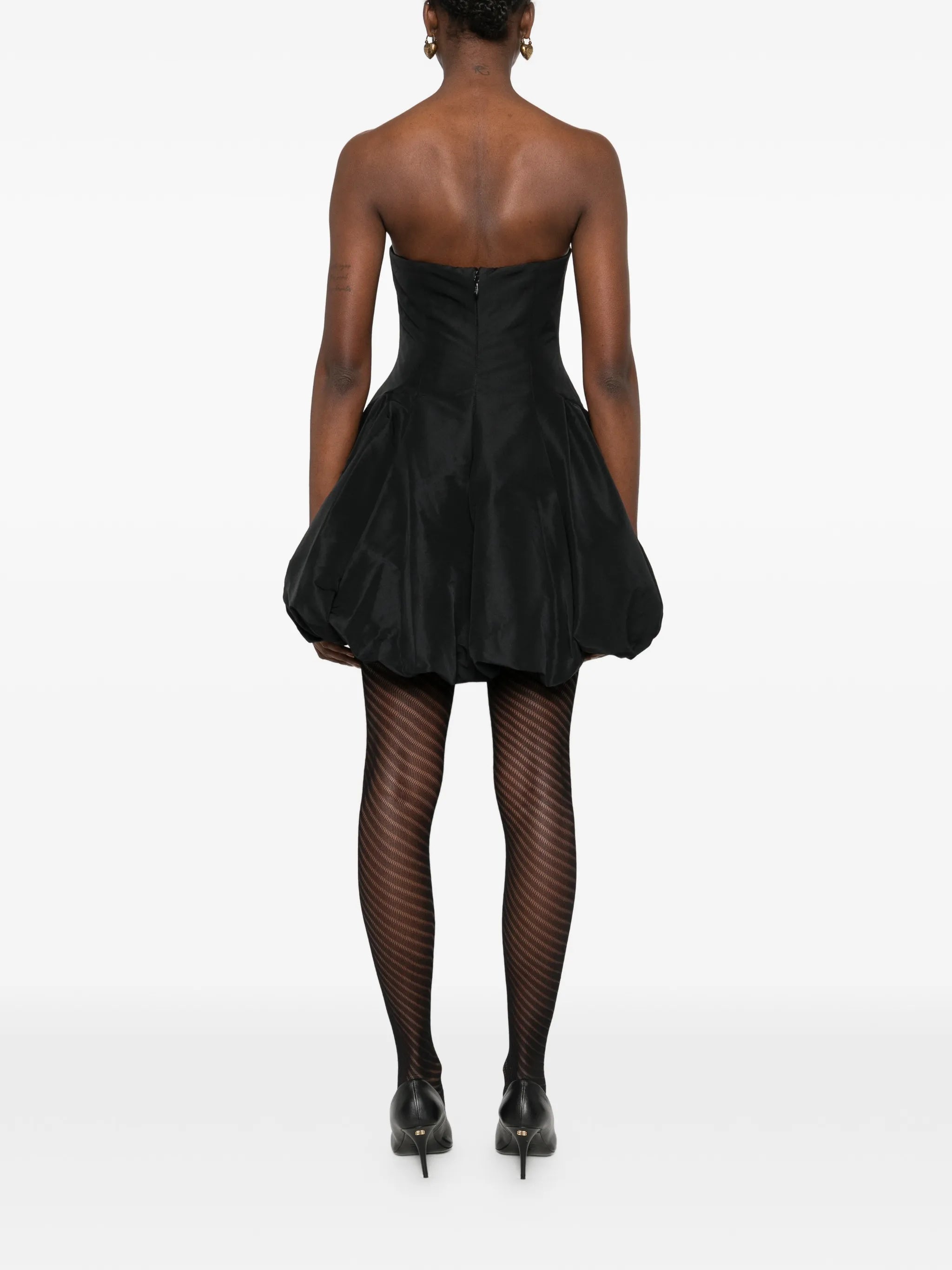 flower strapless mini dress