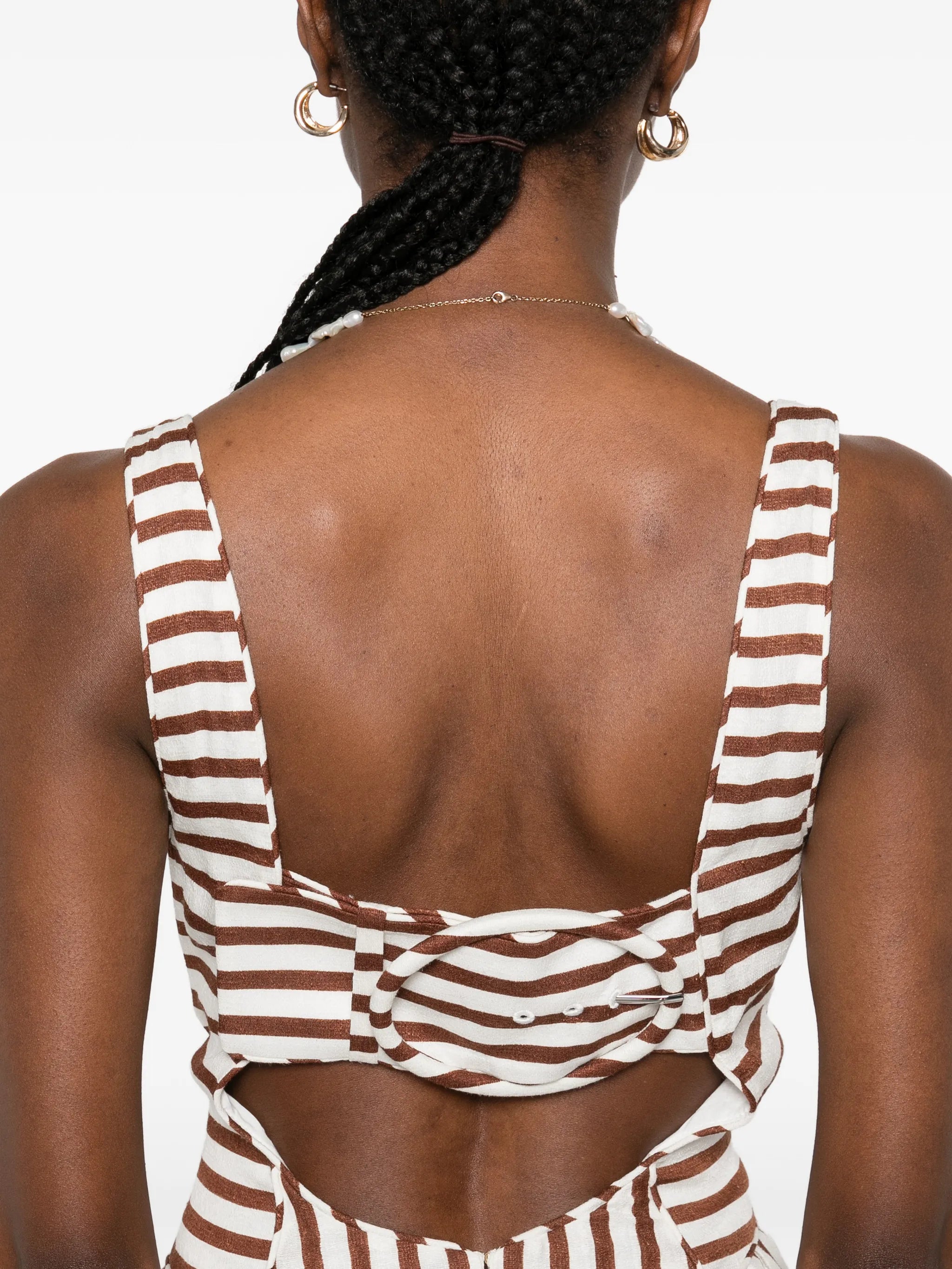 Carla striped midi dress