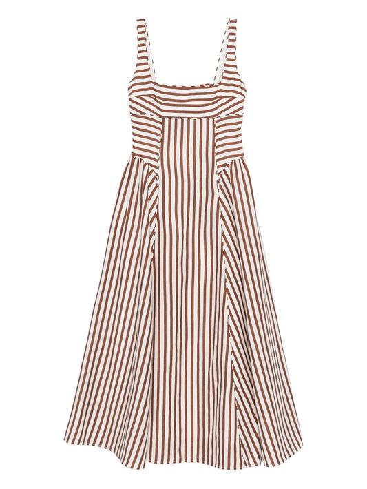 Carla striped midi dress