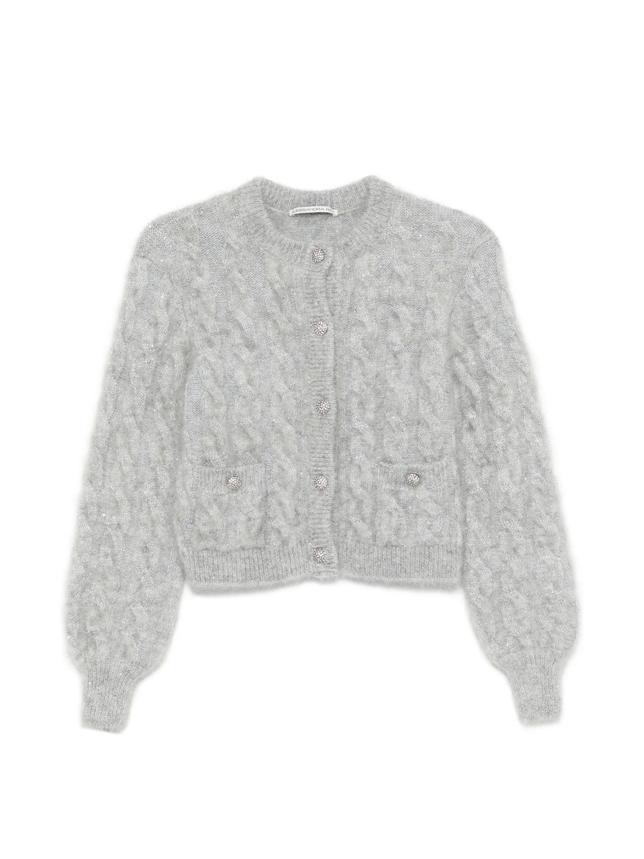 cable-knit cardigan