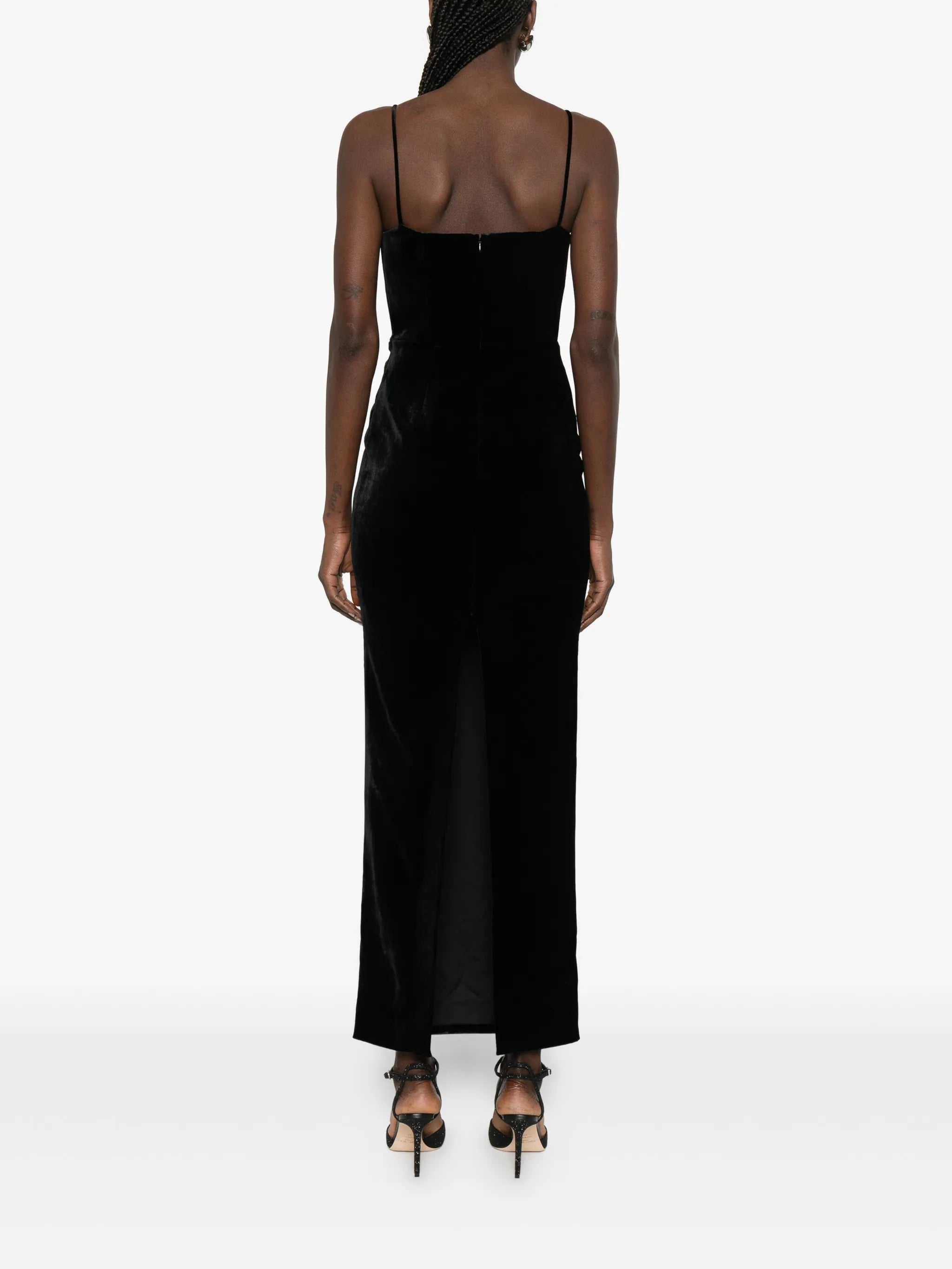 velvet maxi dress