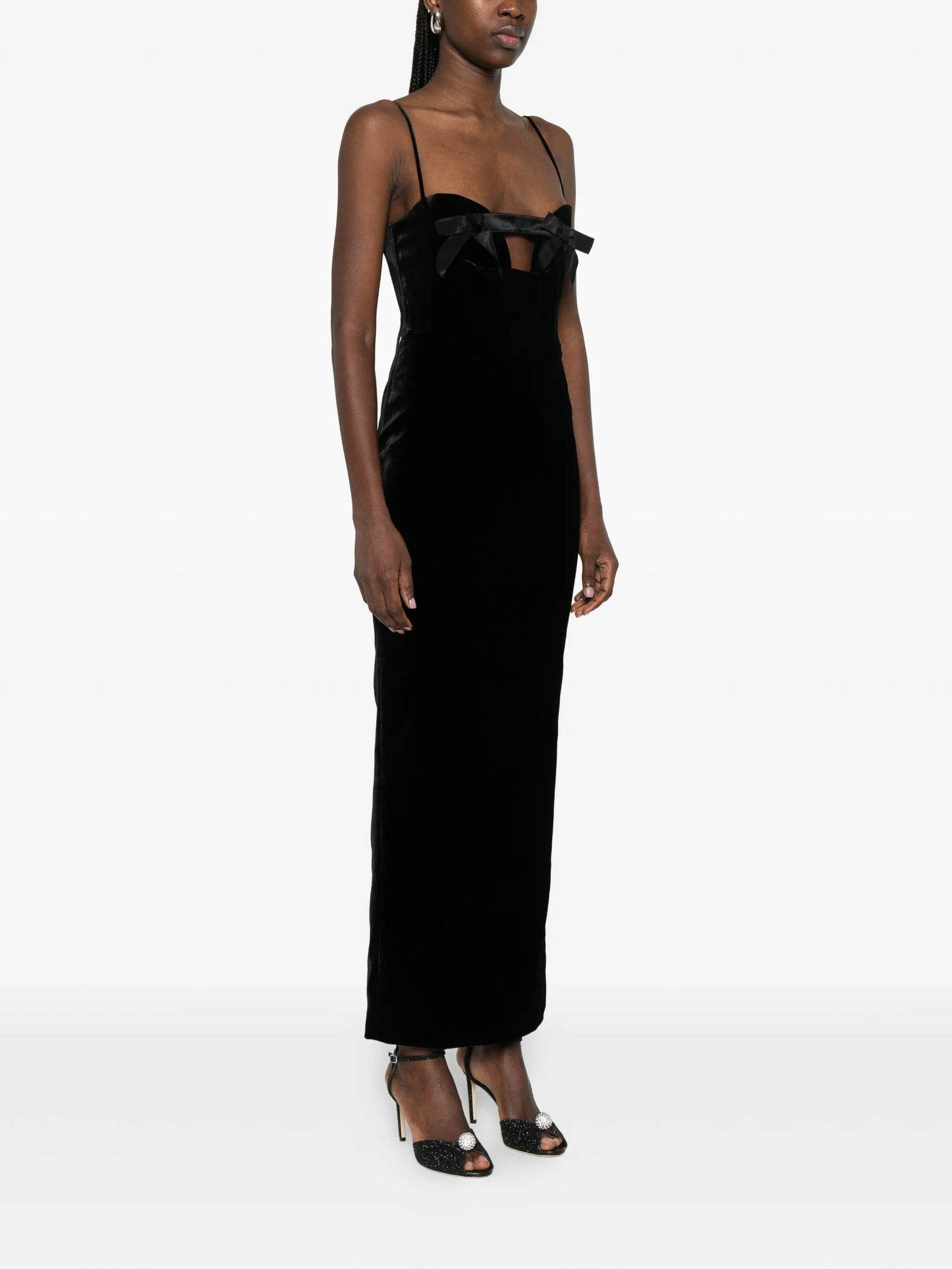 velvet maxi dress