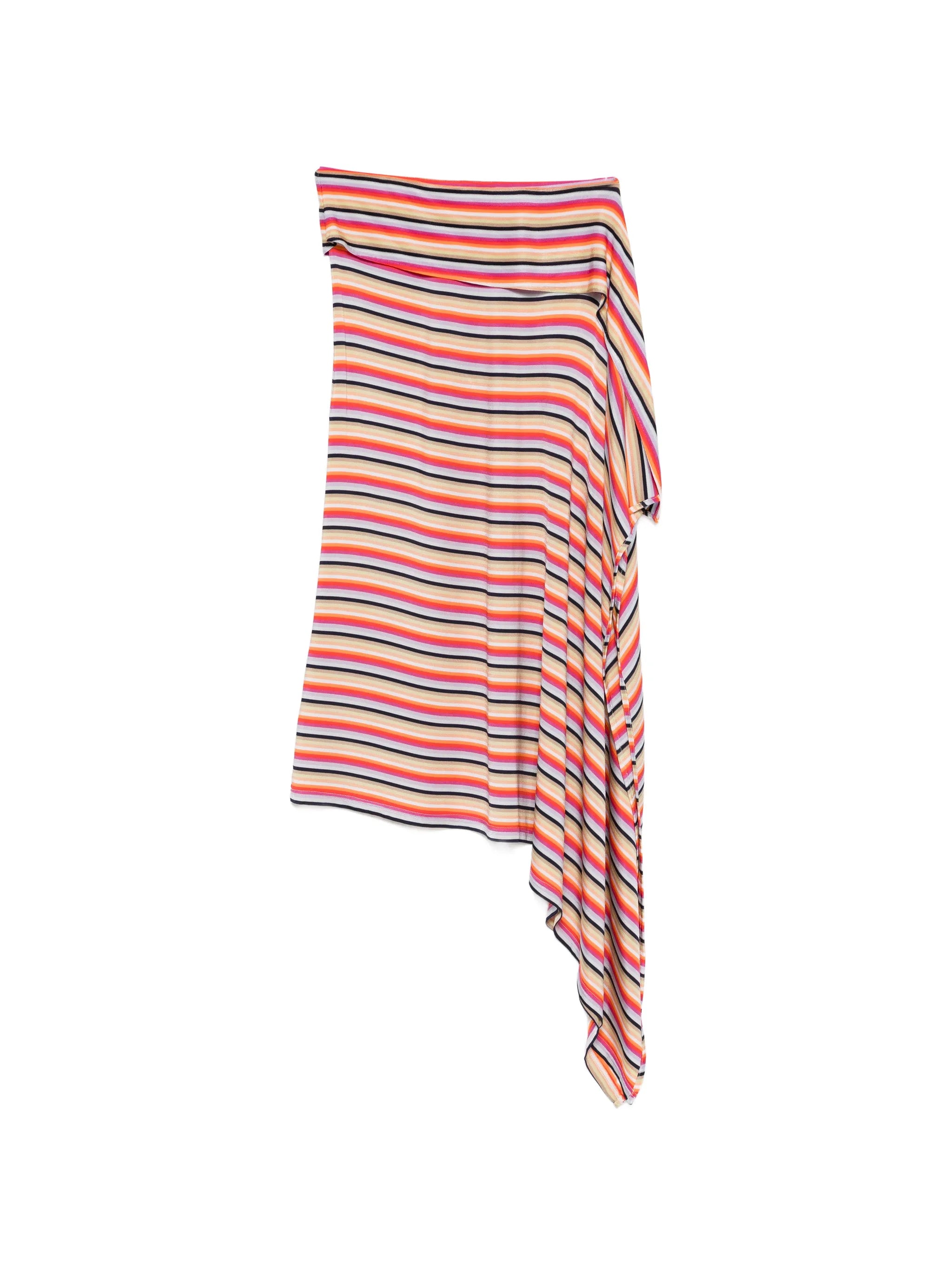 Calypso striped astmmetric skirt