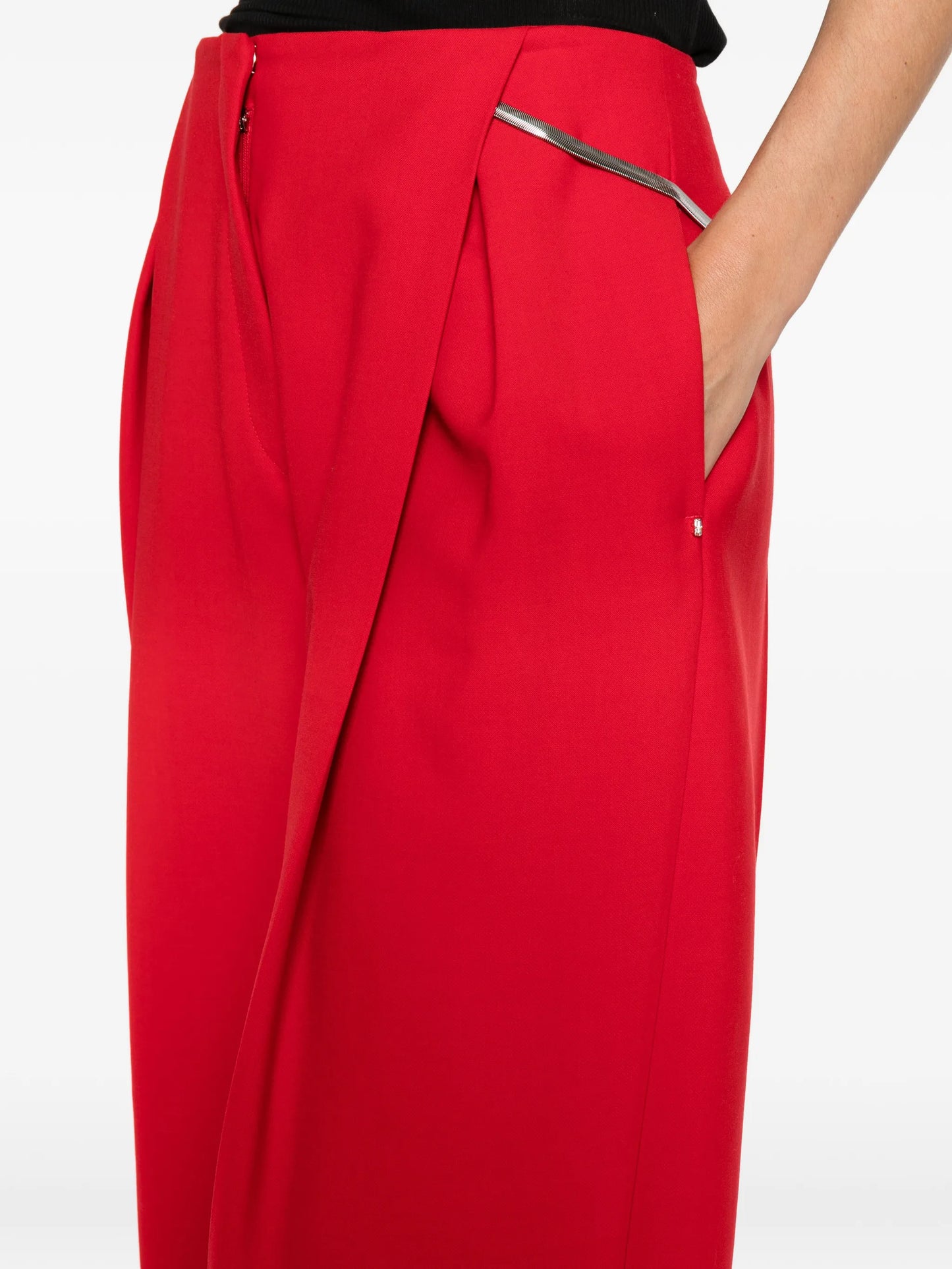 pleated-front trousers