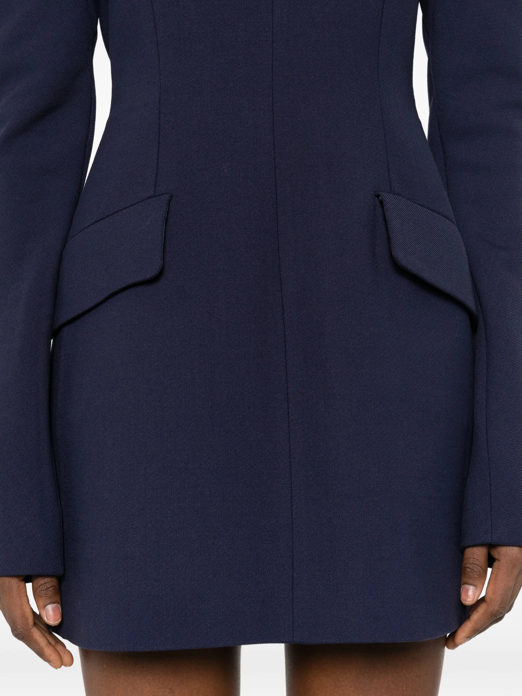 SPXTEFRITE pockets high-neck mini dress