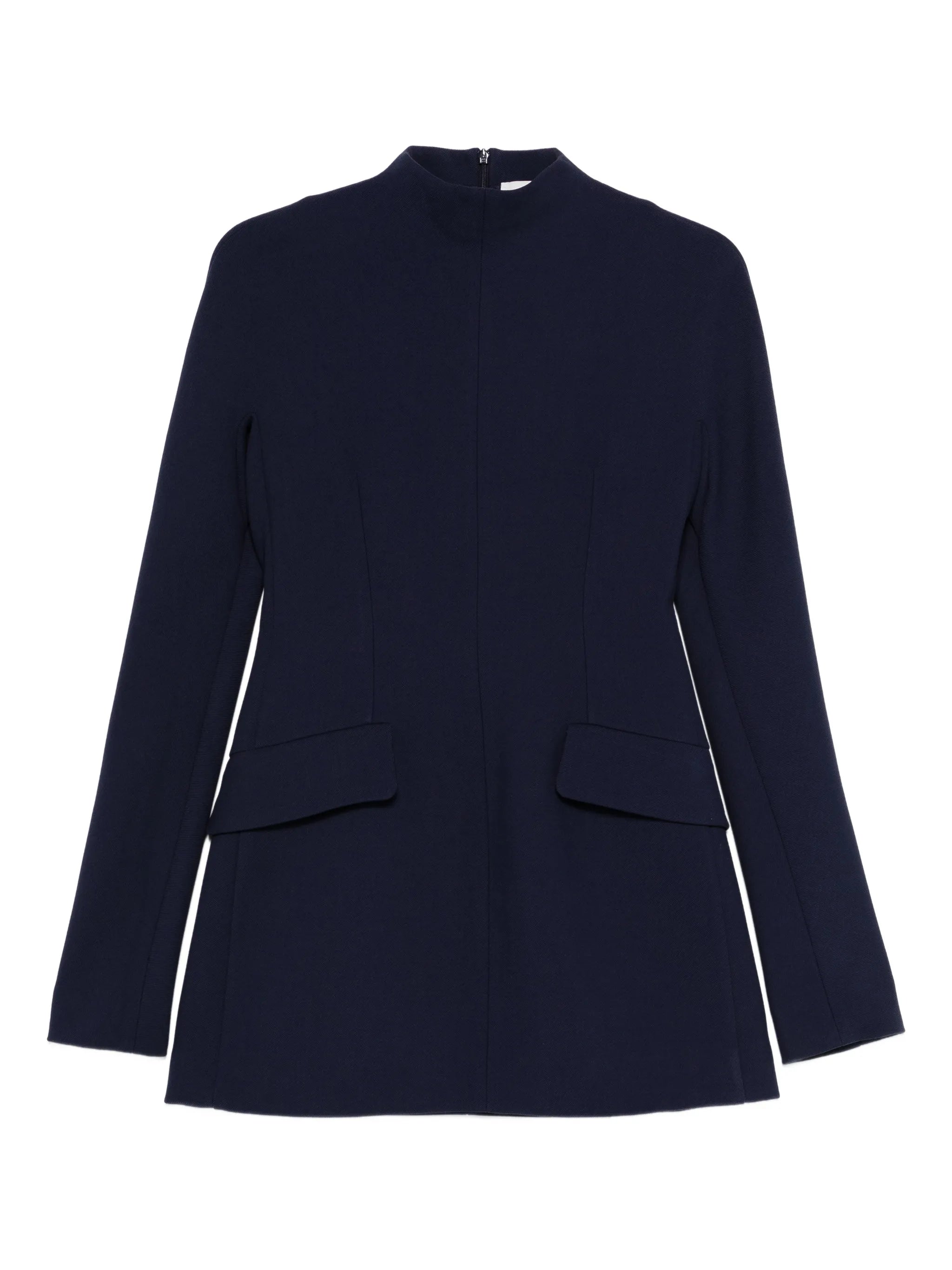 SPXTEFRITE pockets high-neck mini dress