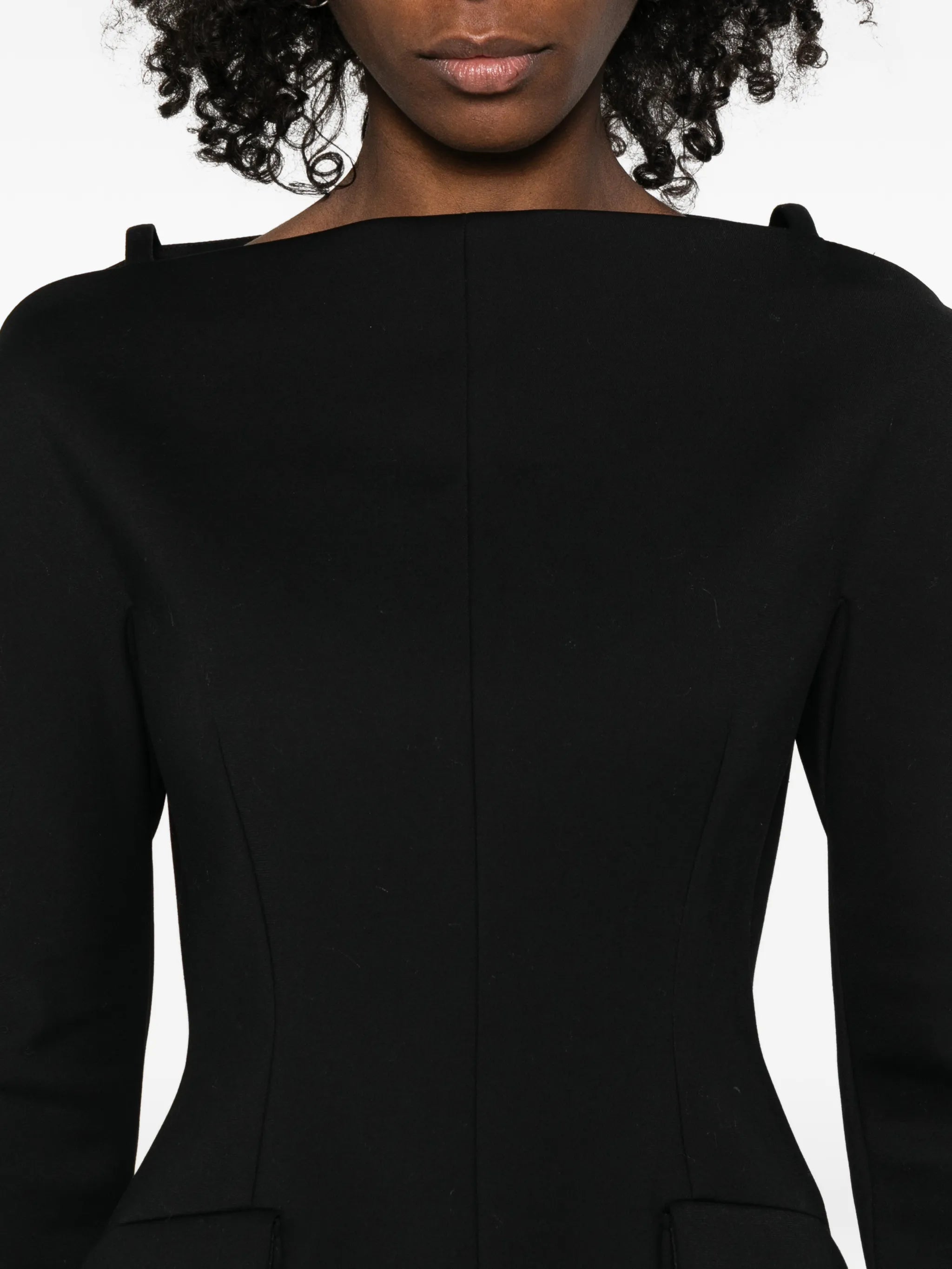Dakar boat-neck mini dress