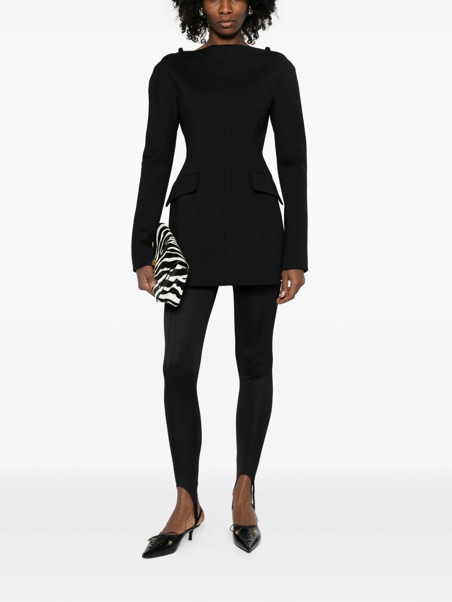 Dakar boat-neck mini dress