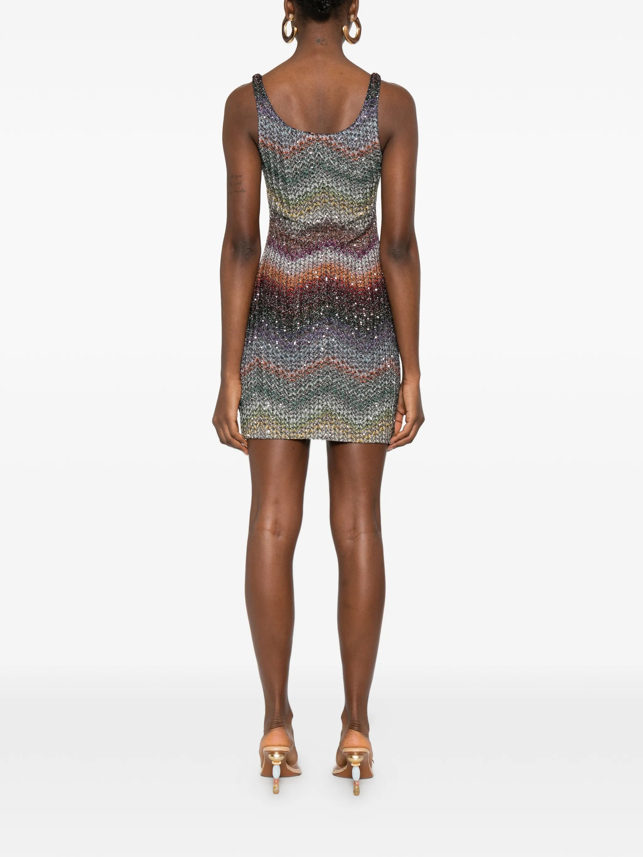 scoop-neck mini dress