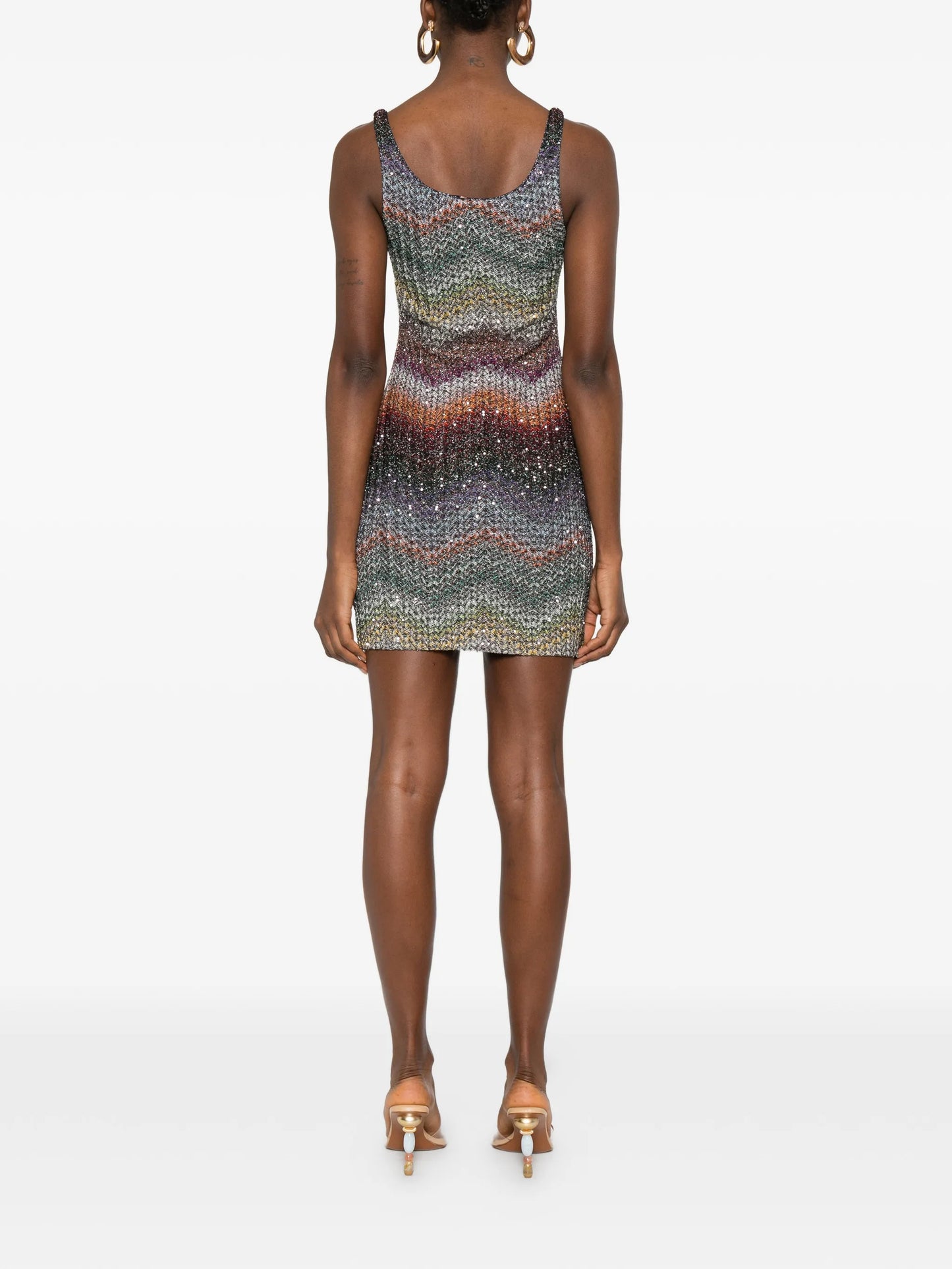 scoop-neck mini dress