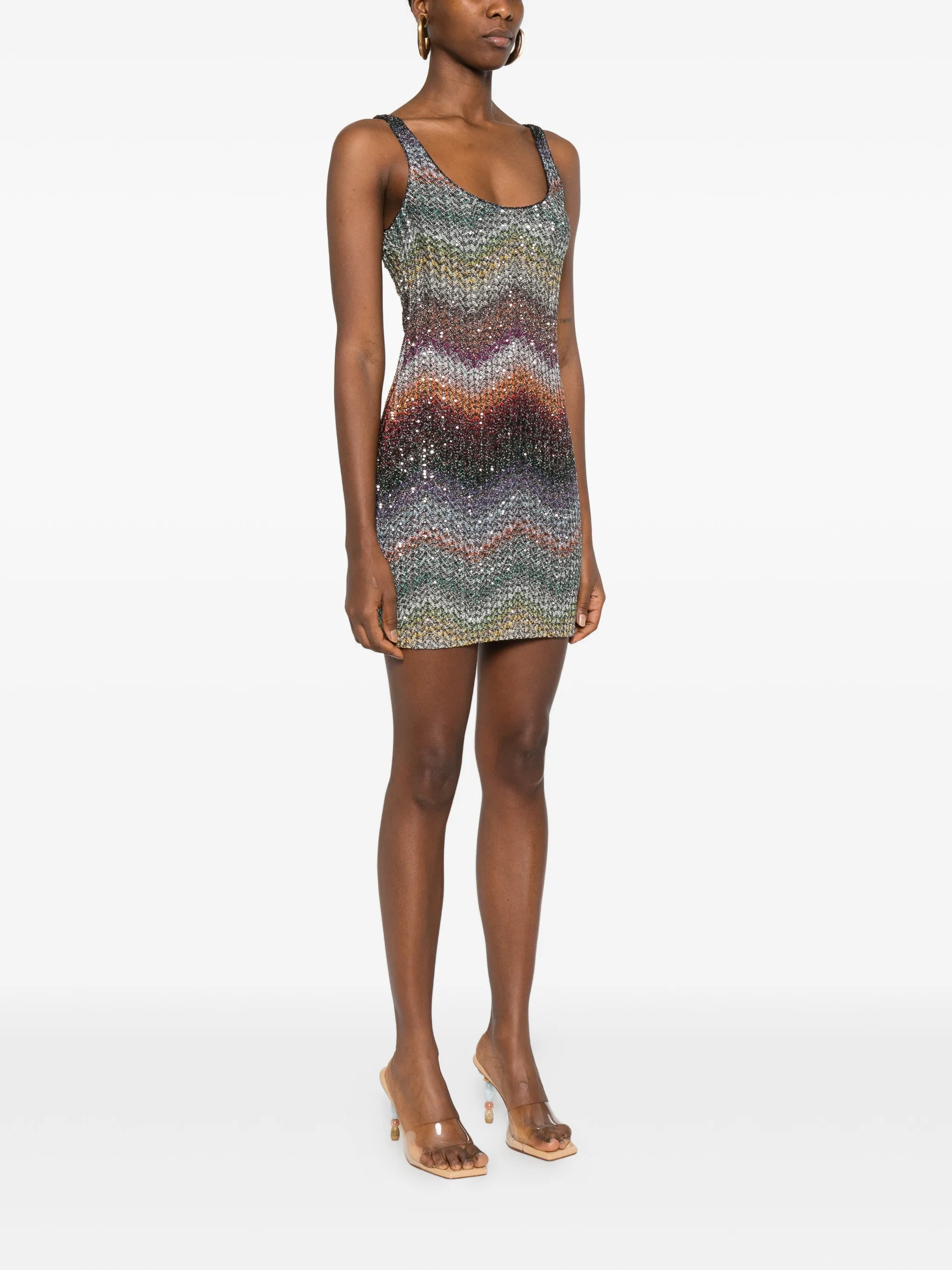 scoop-neck mini dress