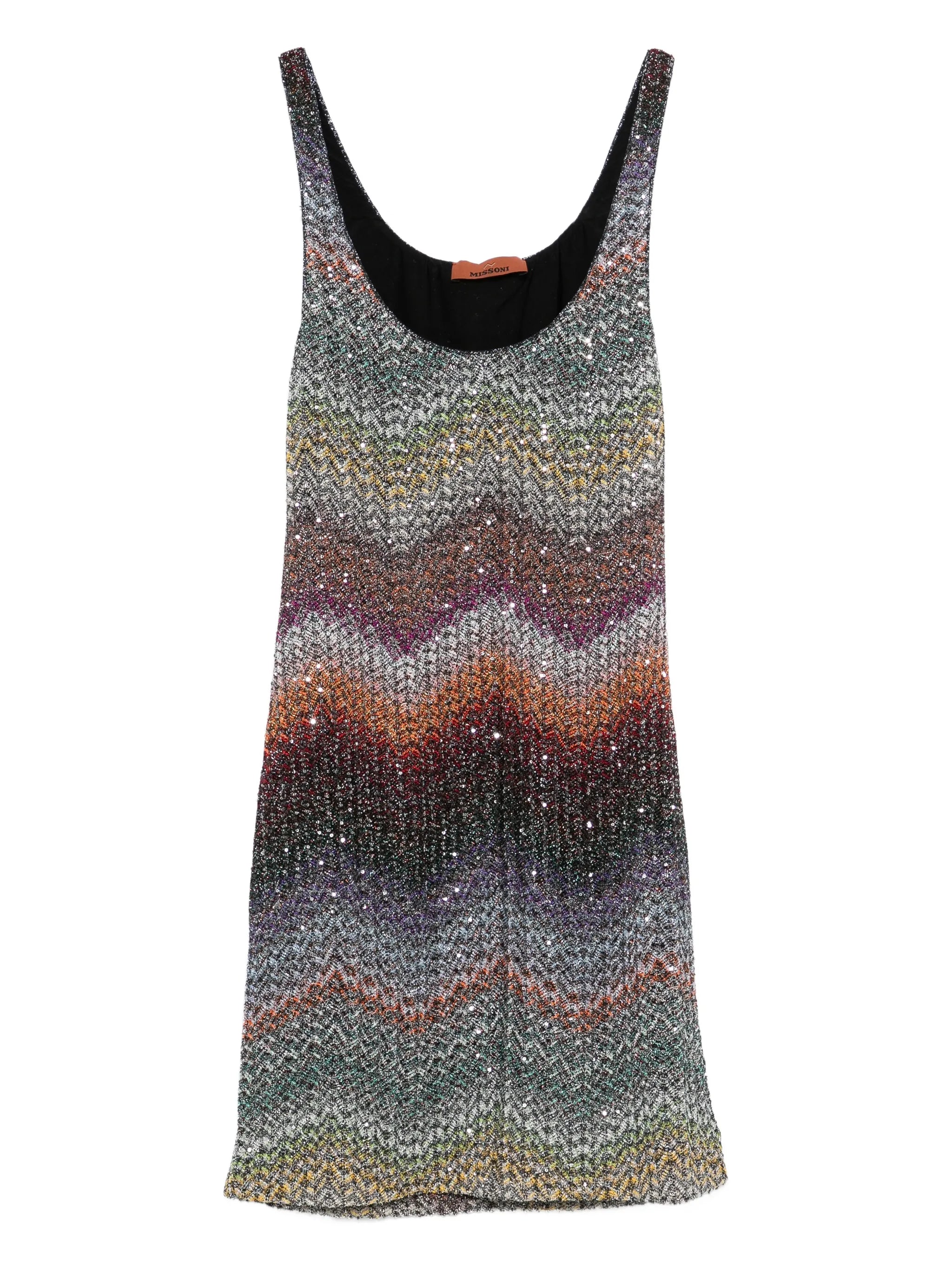 scoop-neck mini dress