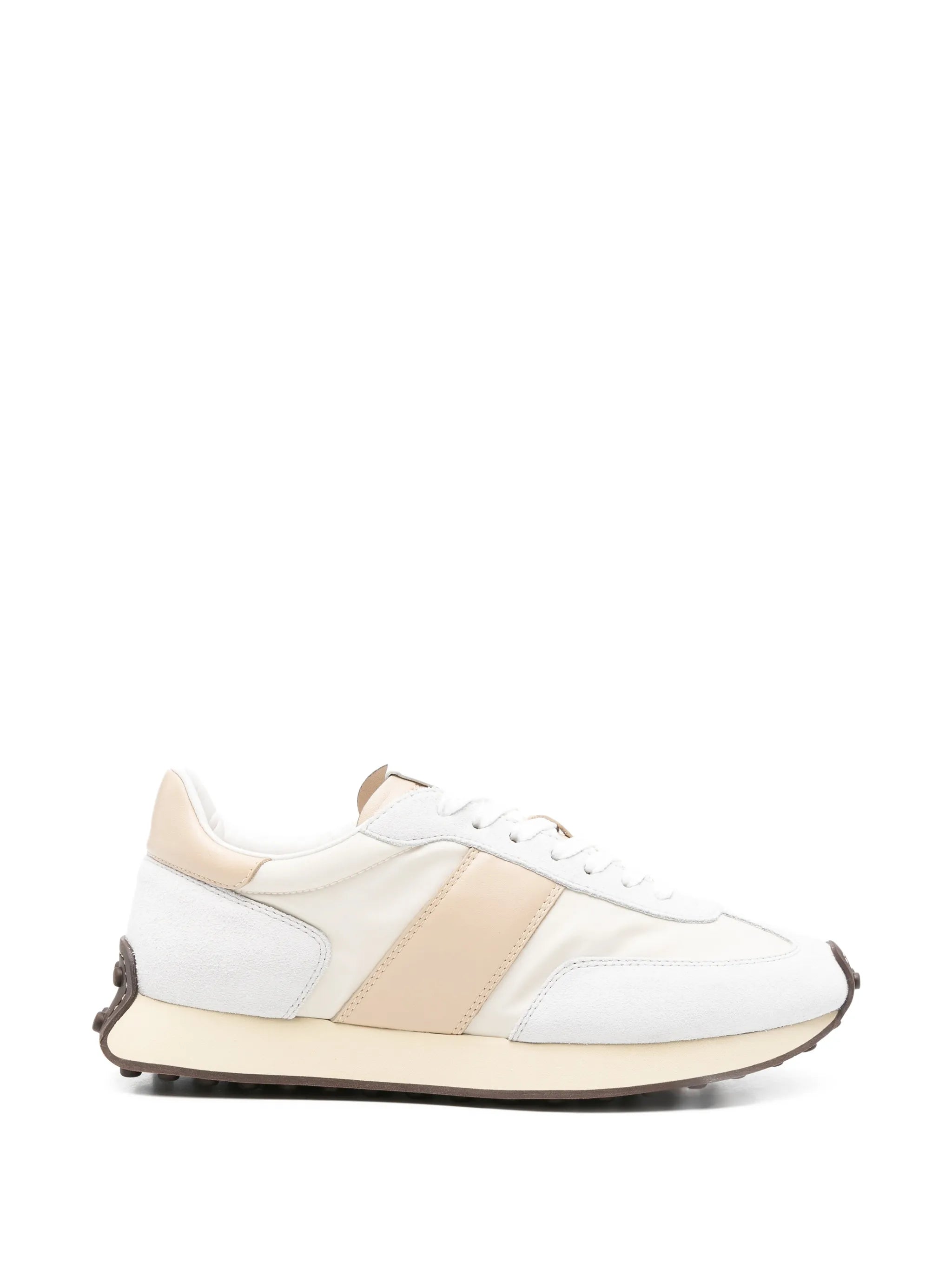 T sneakers in leather and technical fabric