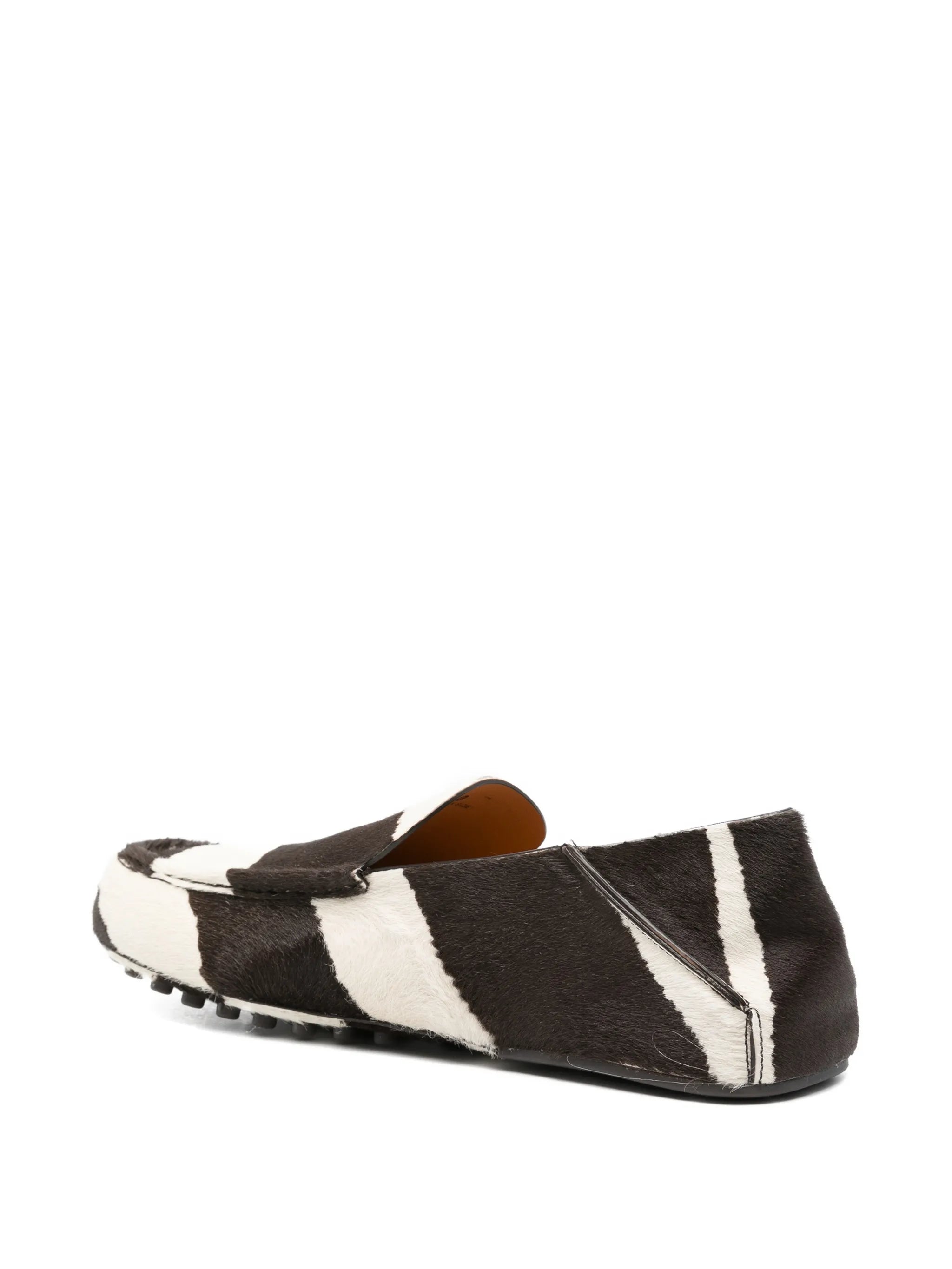 slipper loafers in pony effect leather