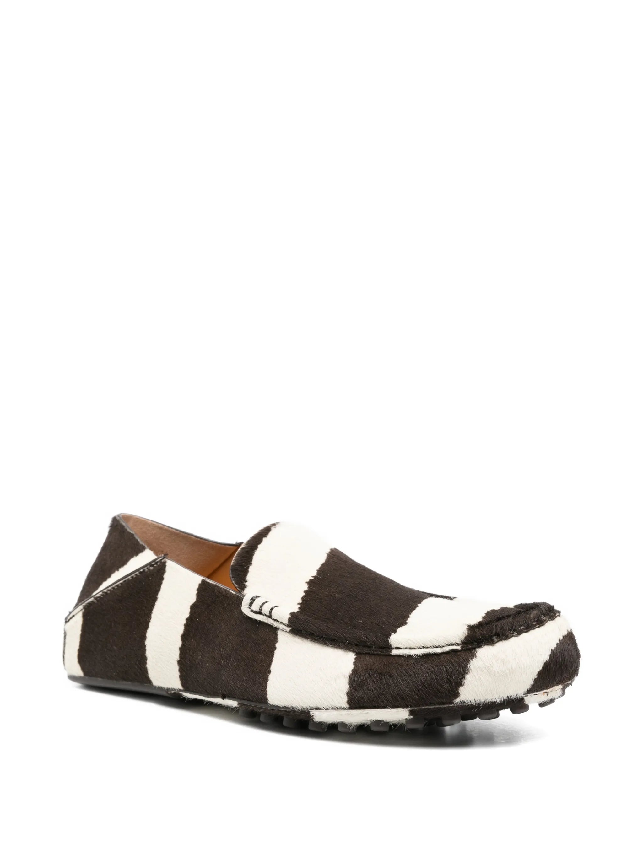 slipper loafers in pony effect leather