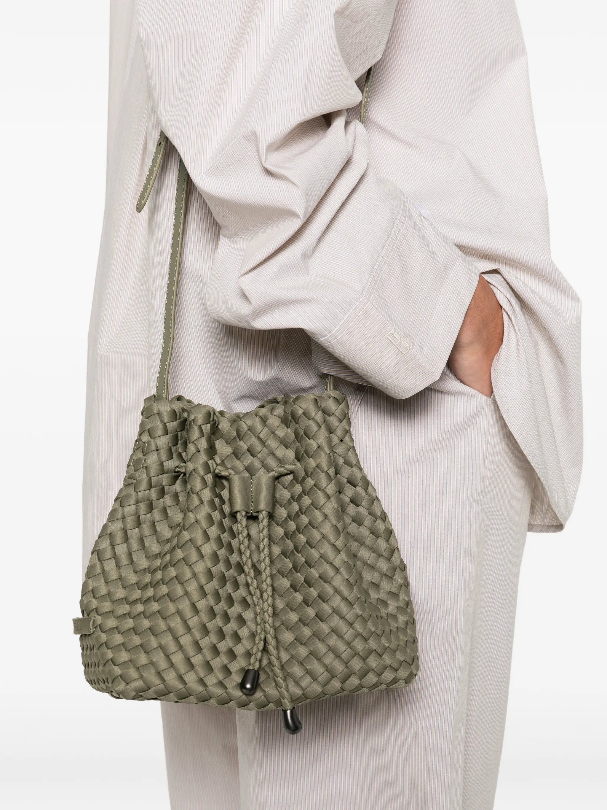 medium Gramercy woven bucket bag