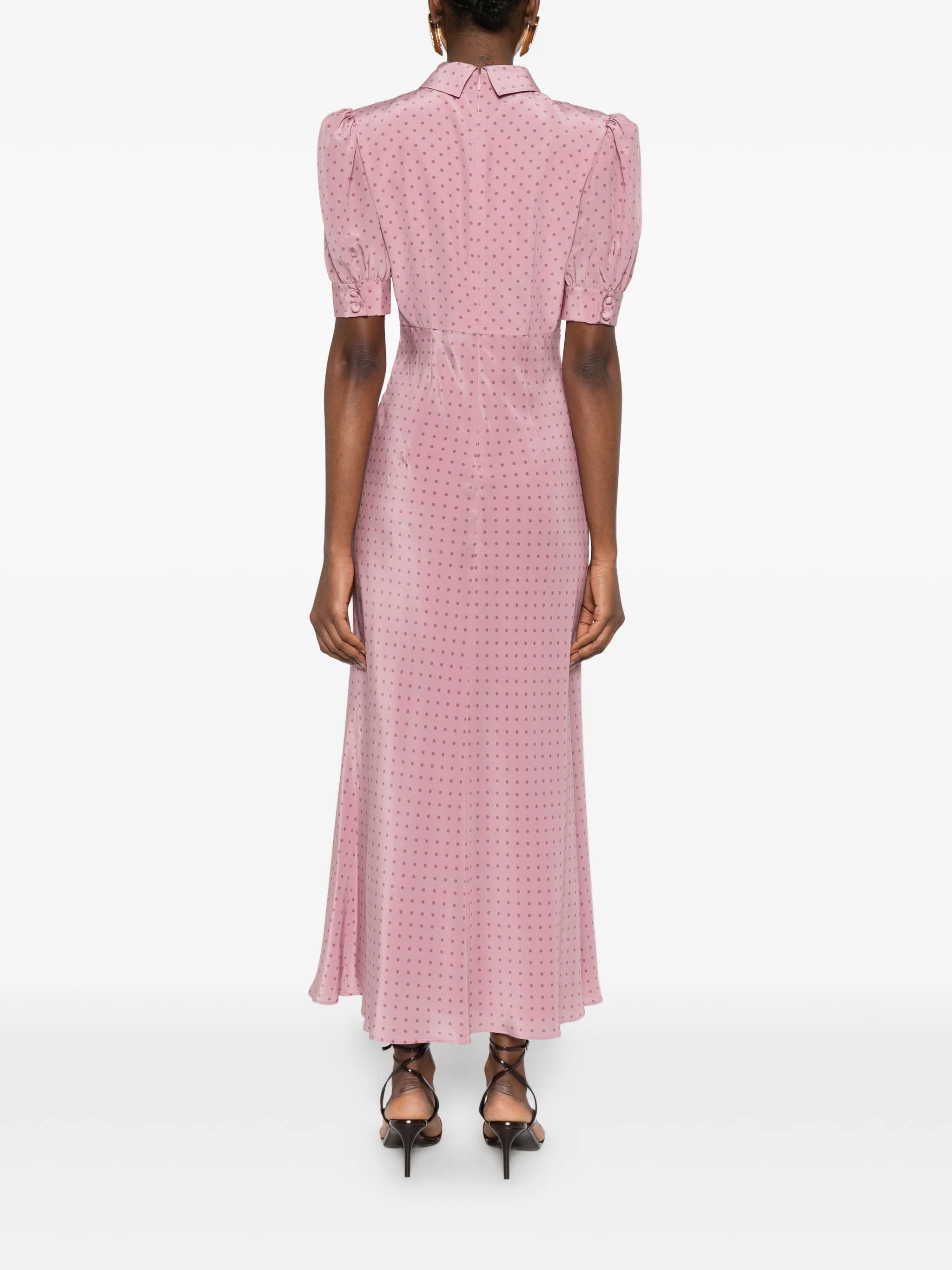 polka-dot midi dress