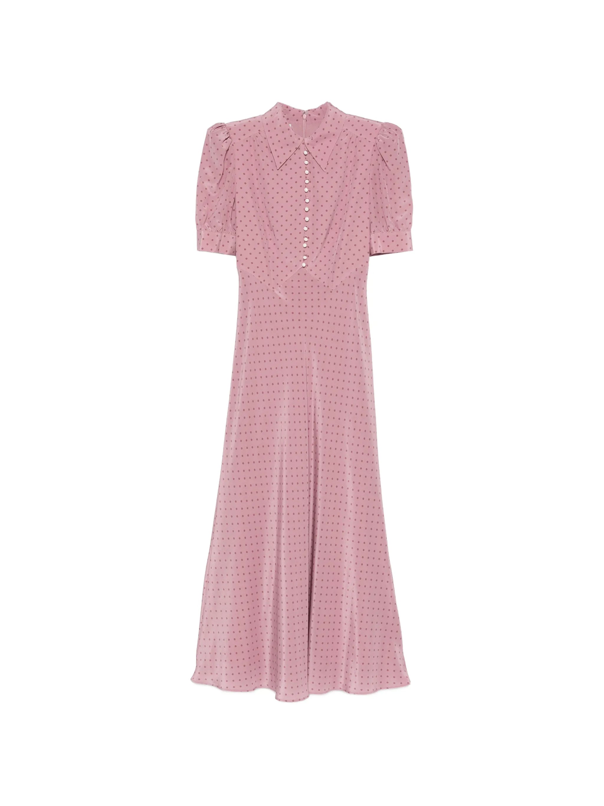 polka-dot midi dress
