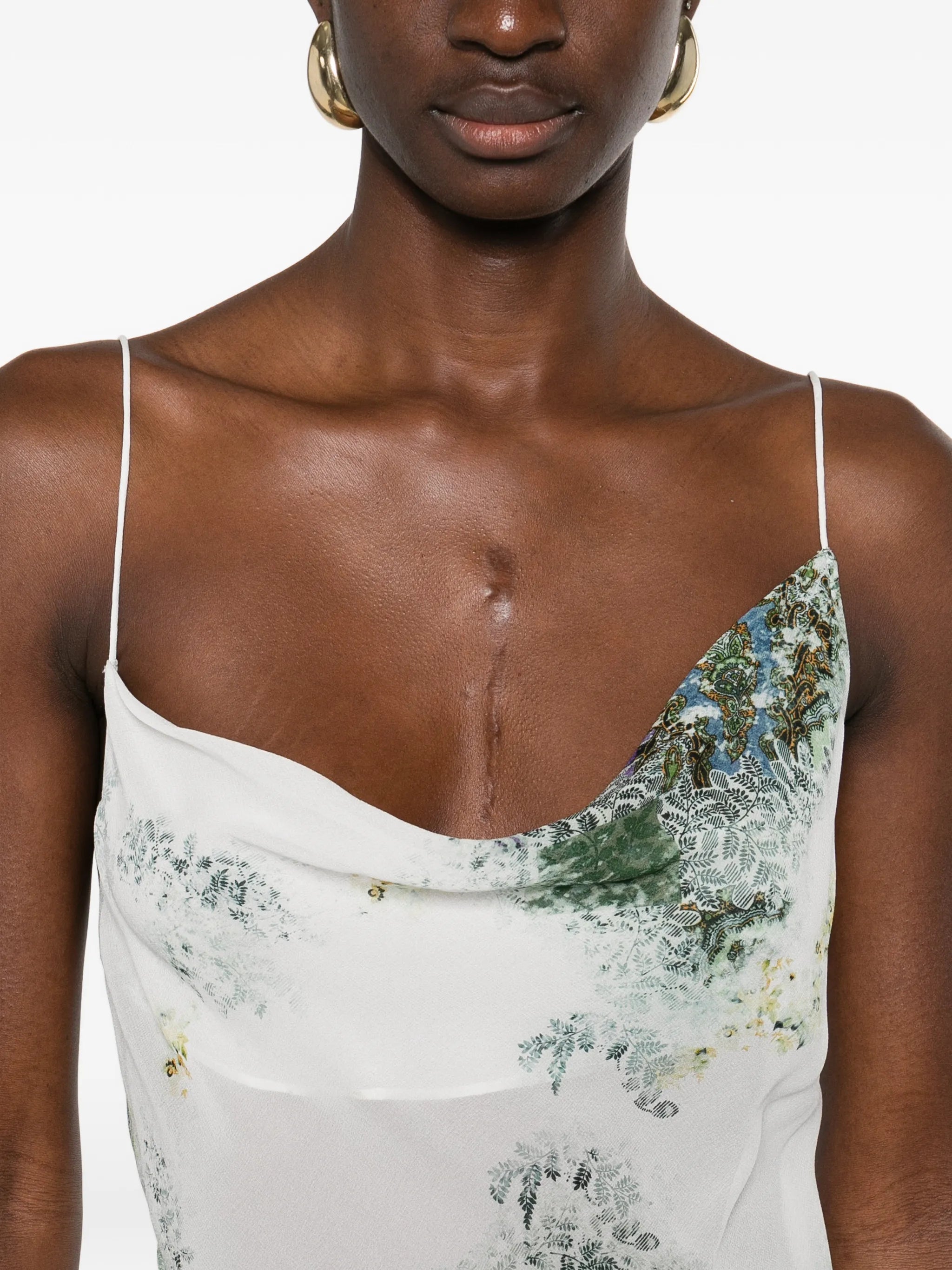 cowl-neck slip maxi dress