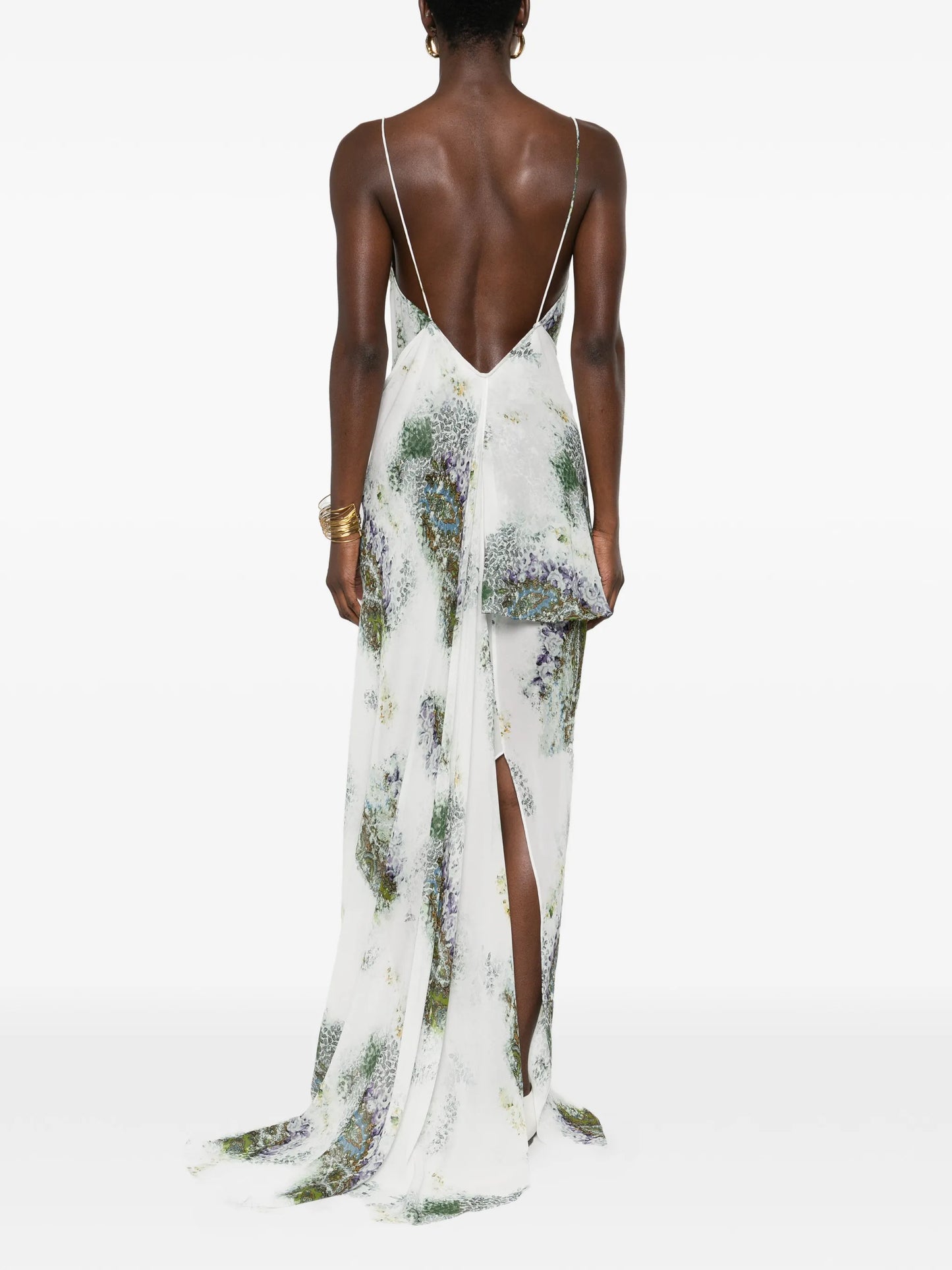 cowl-neck slip maxi dress