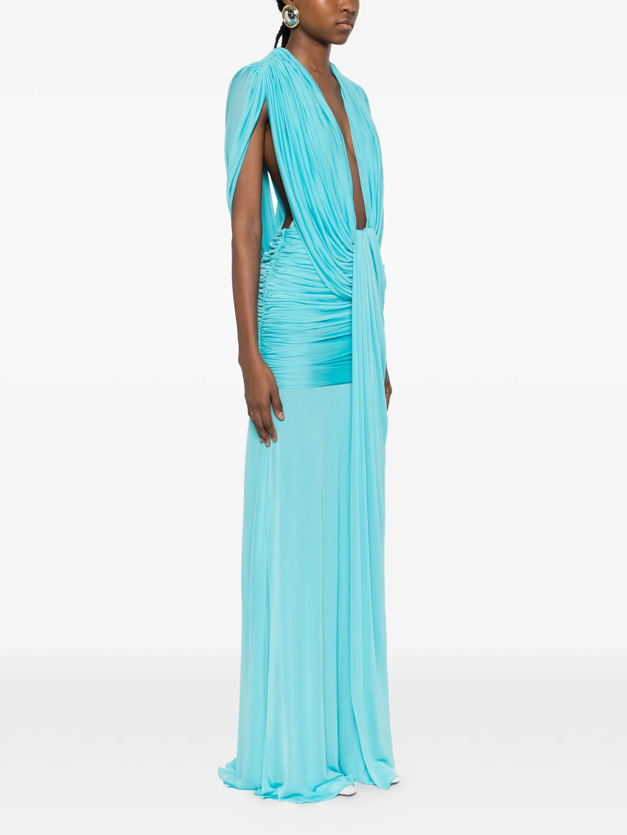 ripple drape dress