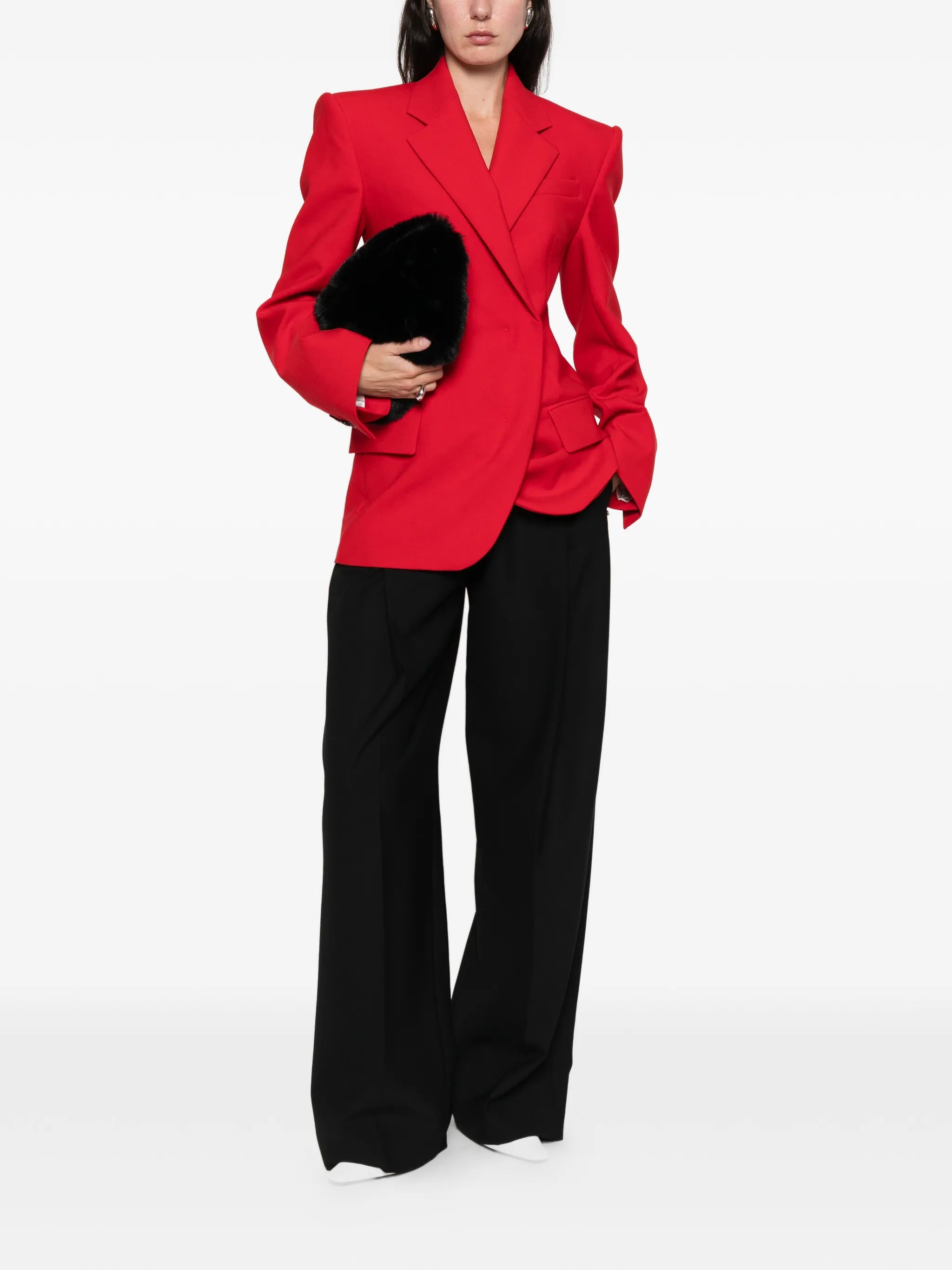 pleated-front trousers