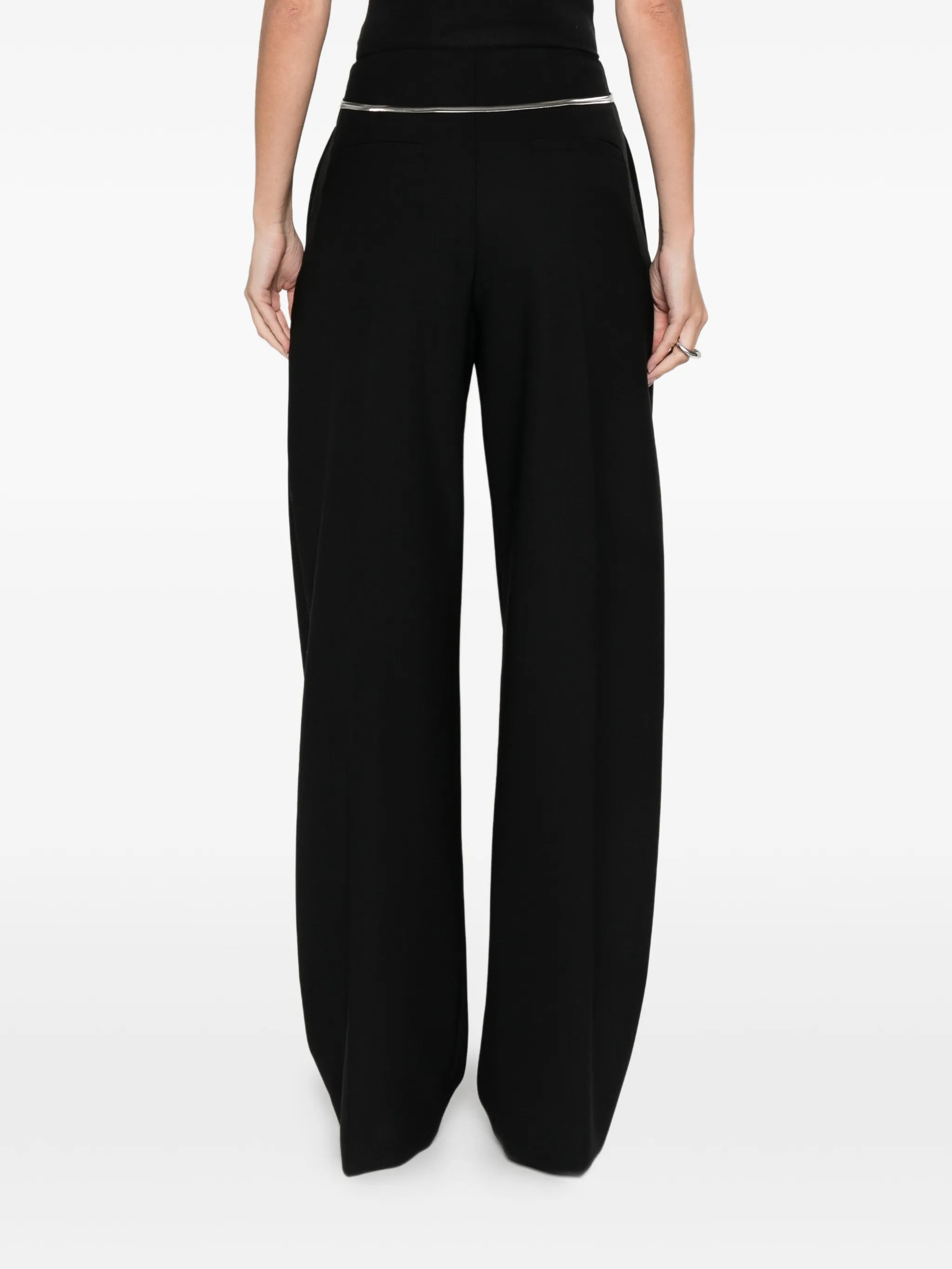 pleated-front trousers