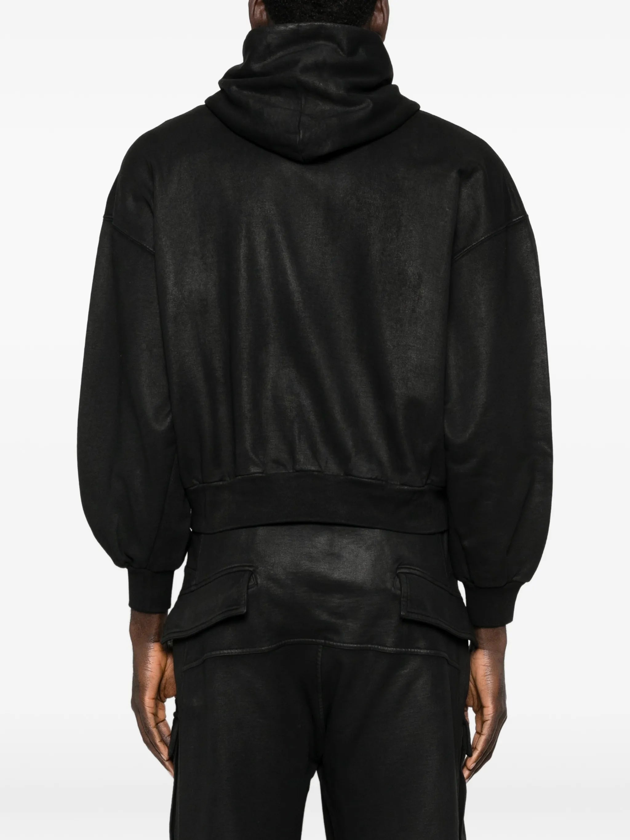 zip-up cropped hoodie