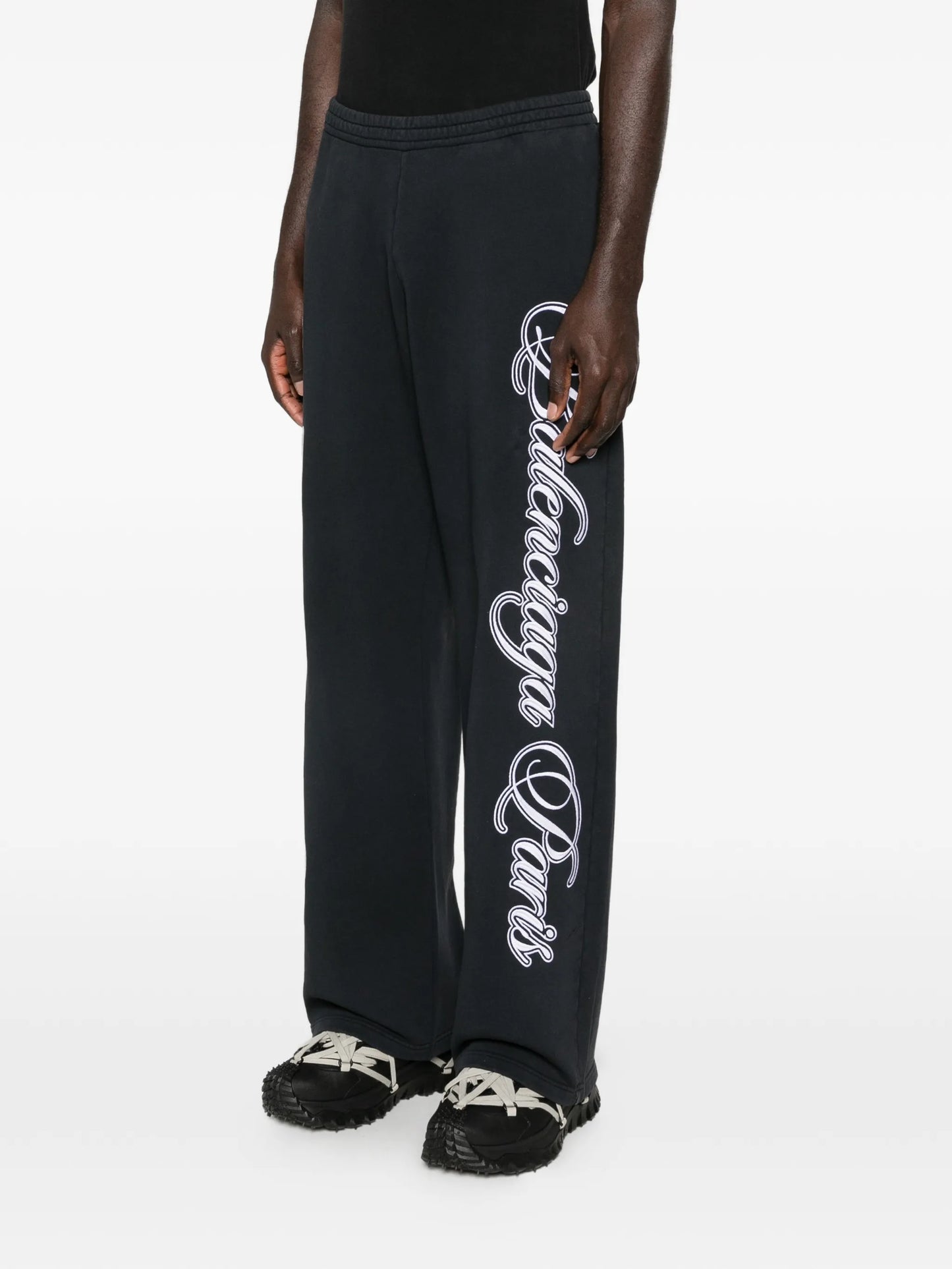 Cursive track pants