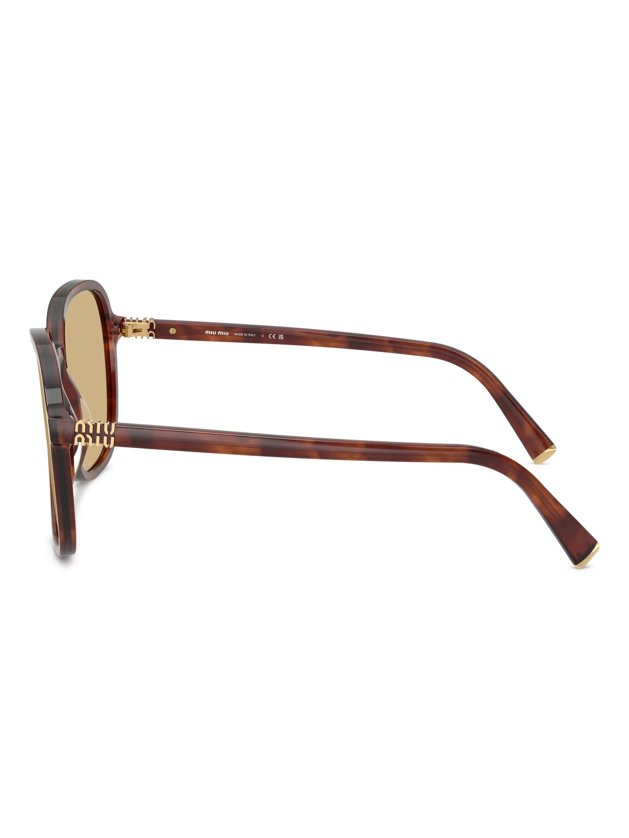 logo geometric sunglasses
