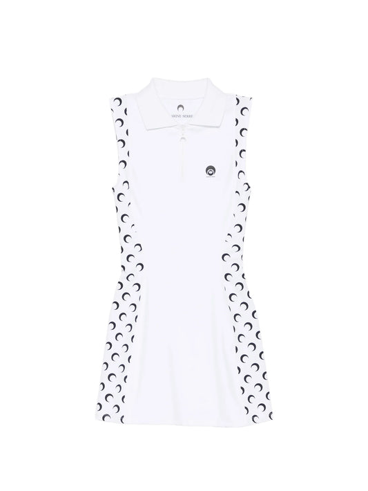 athleisure polo mini dress with moon inserts