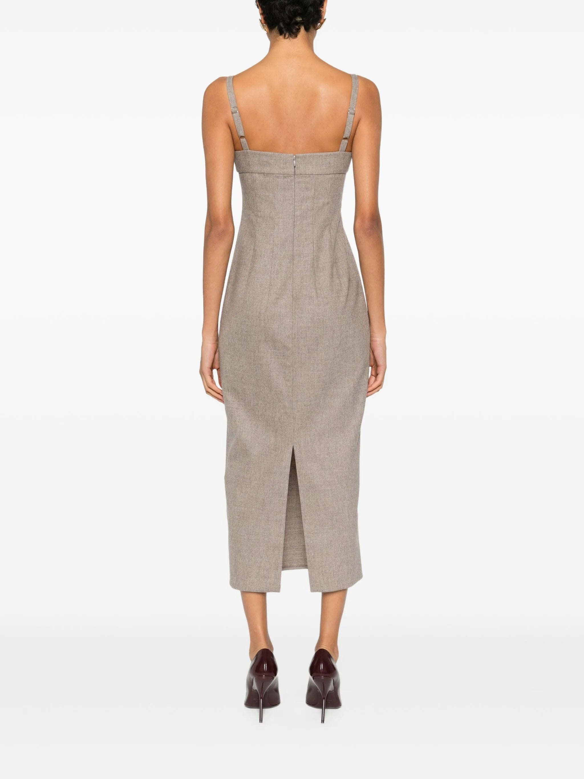 Lotte square-neck midi dress