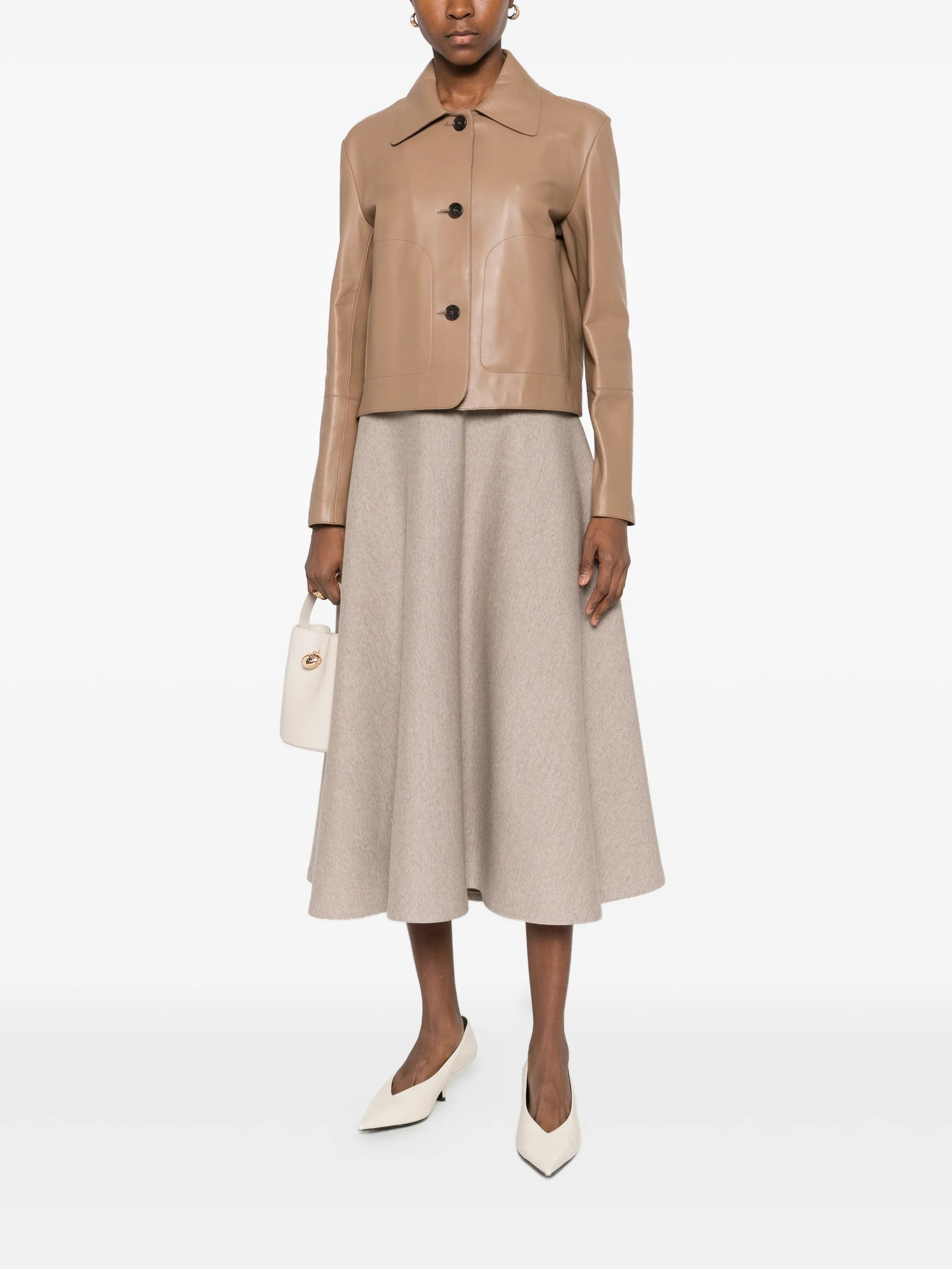 Whisky A-line midi skirt