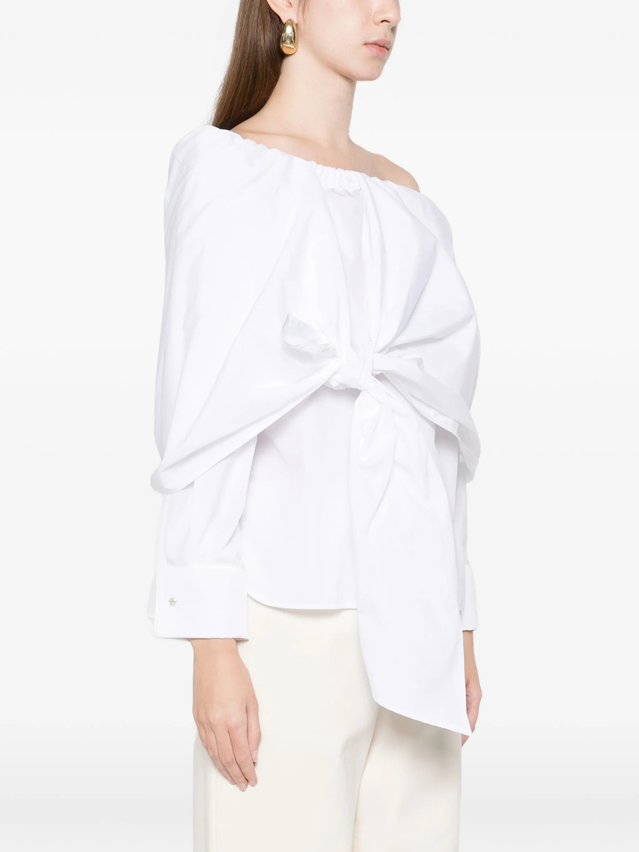 Curvone bow-detail shirt